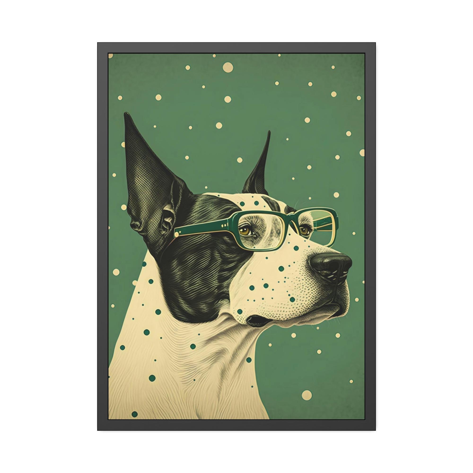 Dogs Pawsitively Adorable: Wall Art of a Cute Dog on Natural Canvas