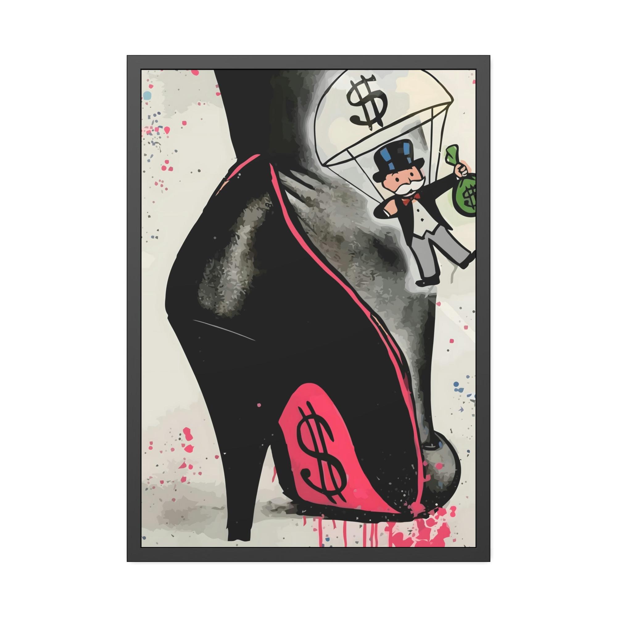 Monopoly & Motivation Graffiti with a Twist: Creative Framed Posters and Prints of Alec Monopoly's Graffiti Art on Framed Canvas