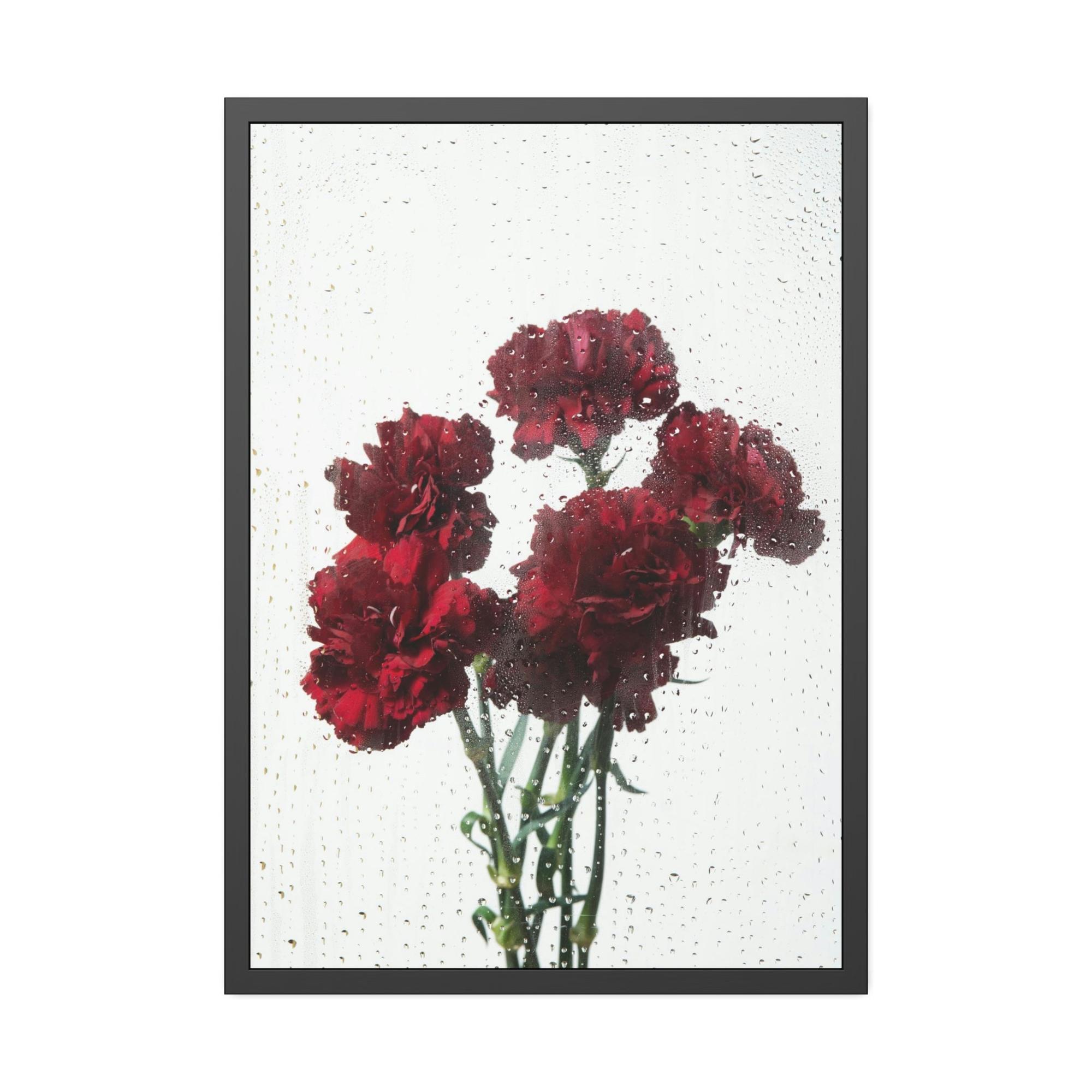 Caribbean Beach Timeless Charm: Carnations Art on Natural Canvas and Wall Art Prints for Your Home Decor