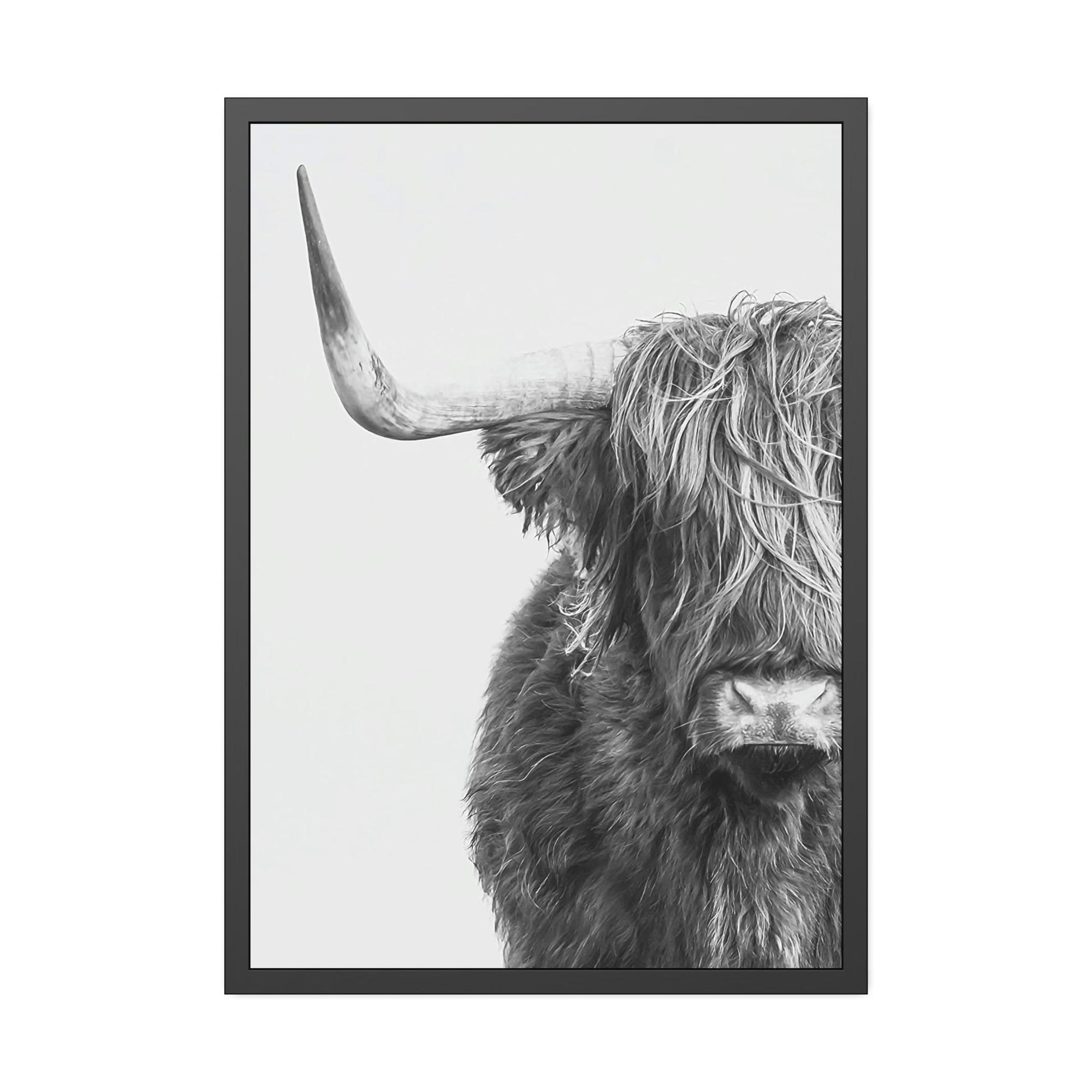 Highland Cow Highland Cow | Black & White Art | Animal Art — Pixoram