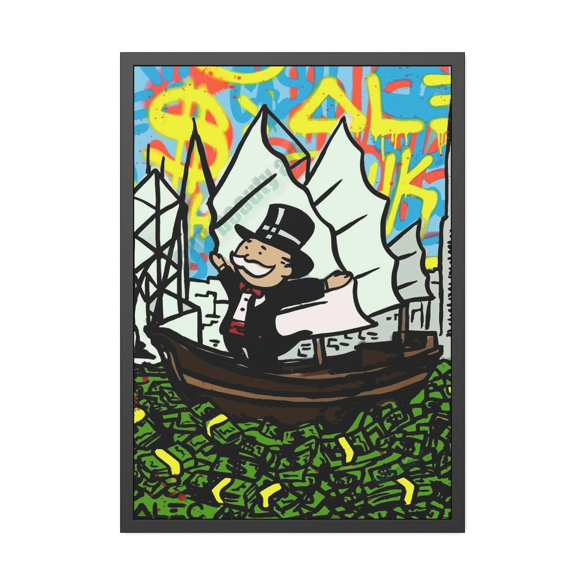 Monopoly & Motivation Playful Creativity: Artful Canvas and Poster Print of Alec Monopoly's Art