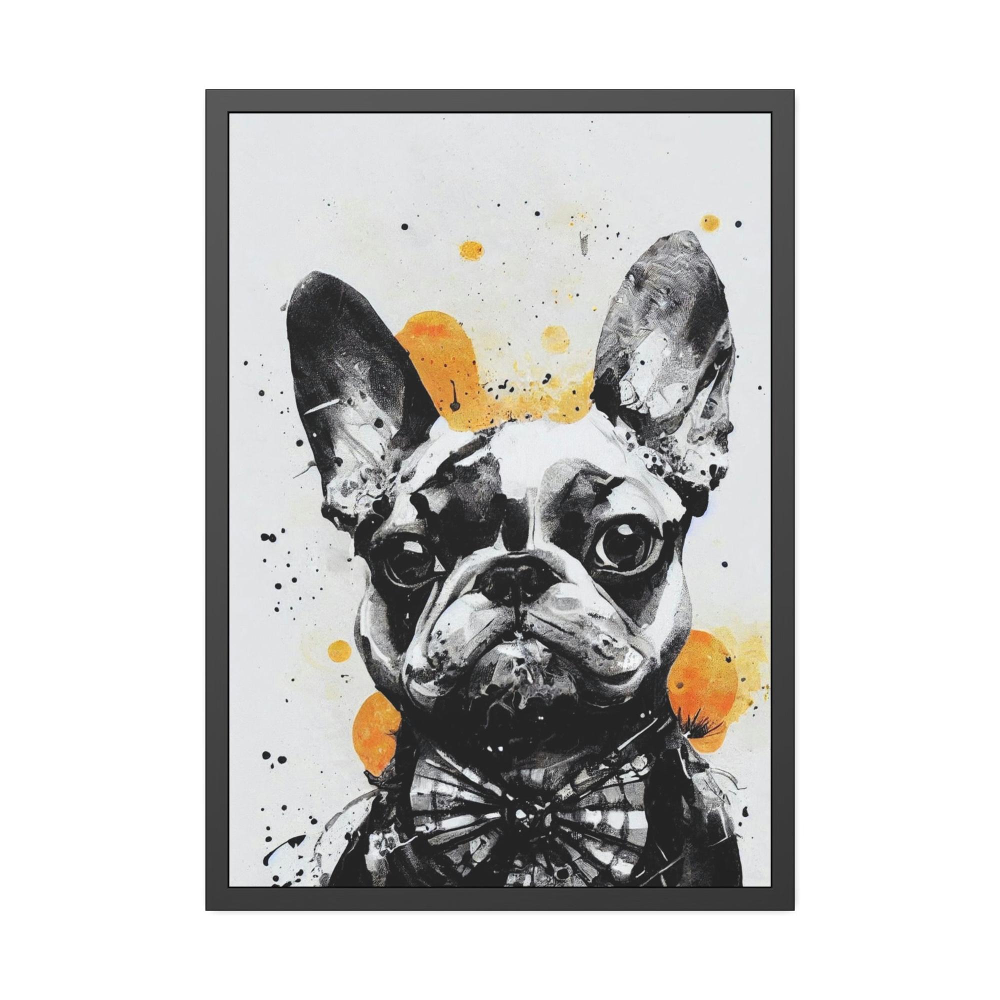 Dogs Puppy Love: Wall Art of a Sweet Dog on Natural Canvas