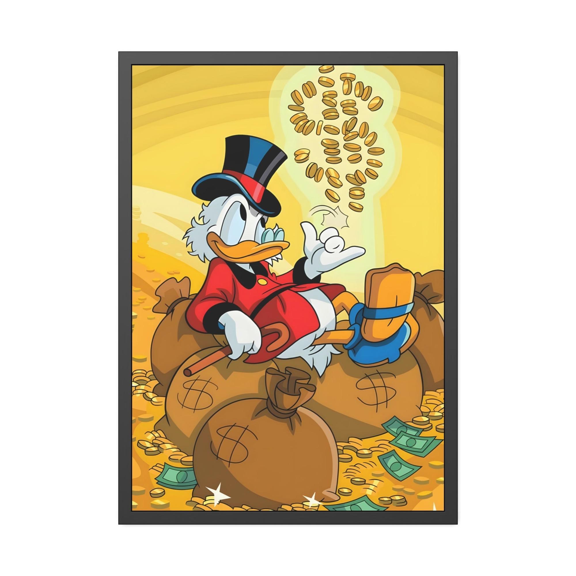 Monopoly & Motivation The Million-Dollar Duck: Street Art Style Canvas Print of a Duck by Alec Monopoly