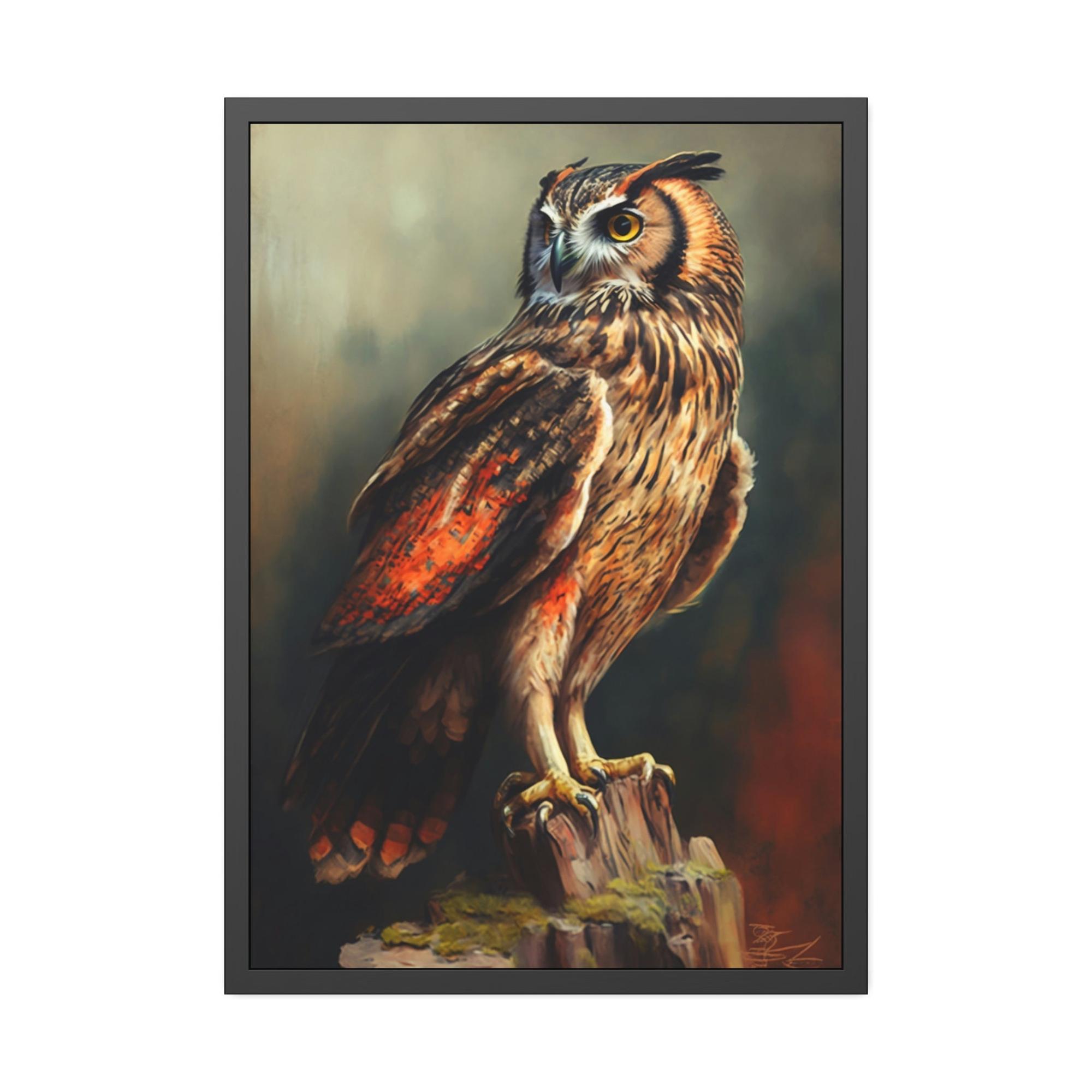Owls The Owl's Gaze: A Painting on Canvas