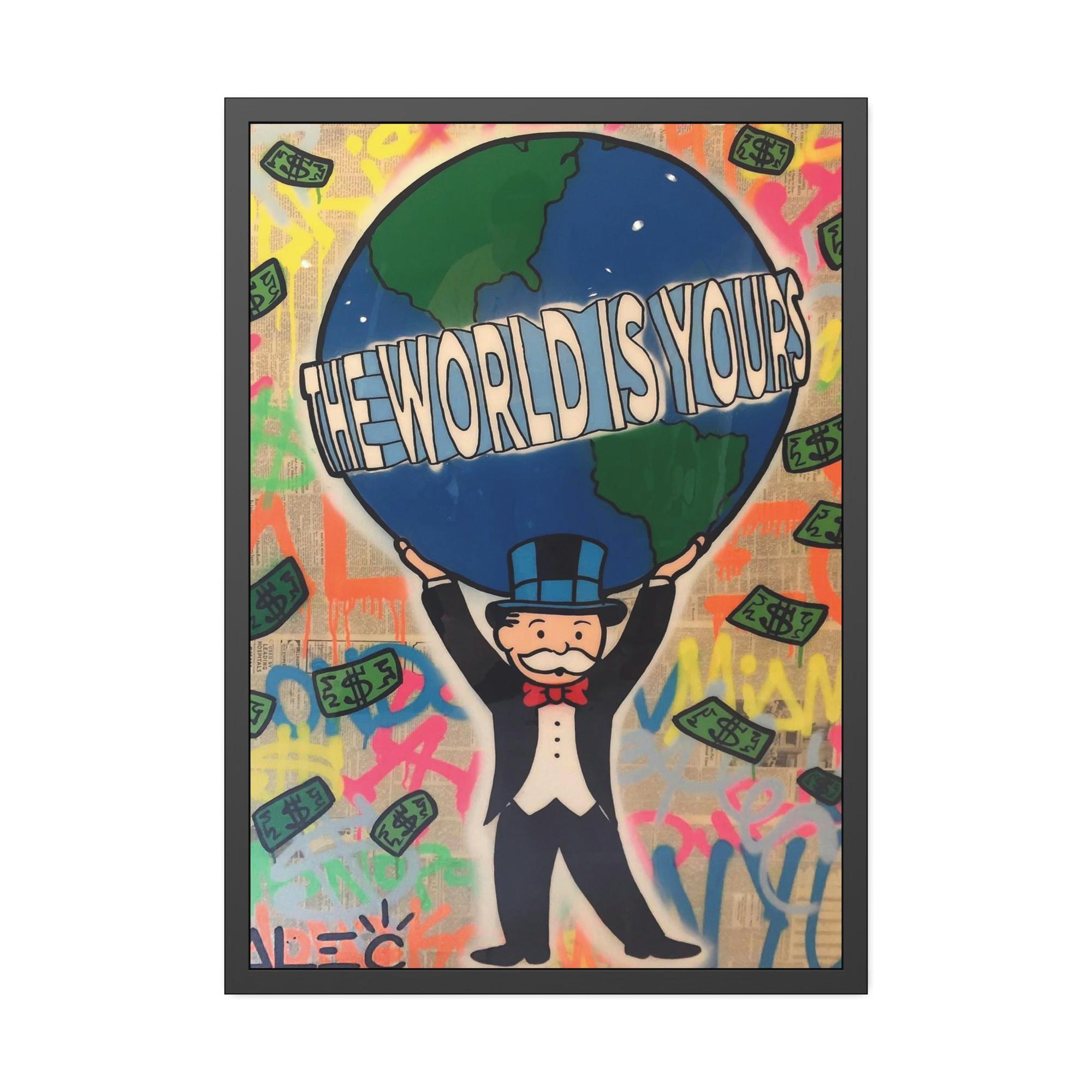 Monopoly & Motivation Street Art Royalty: Alec Monopoly on Canvas and Framed Poster