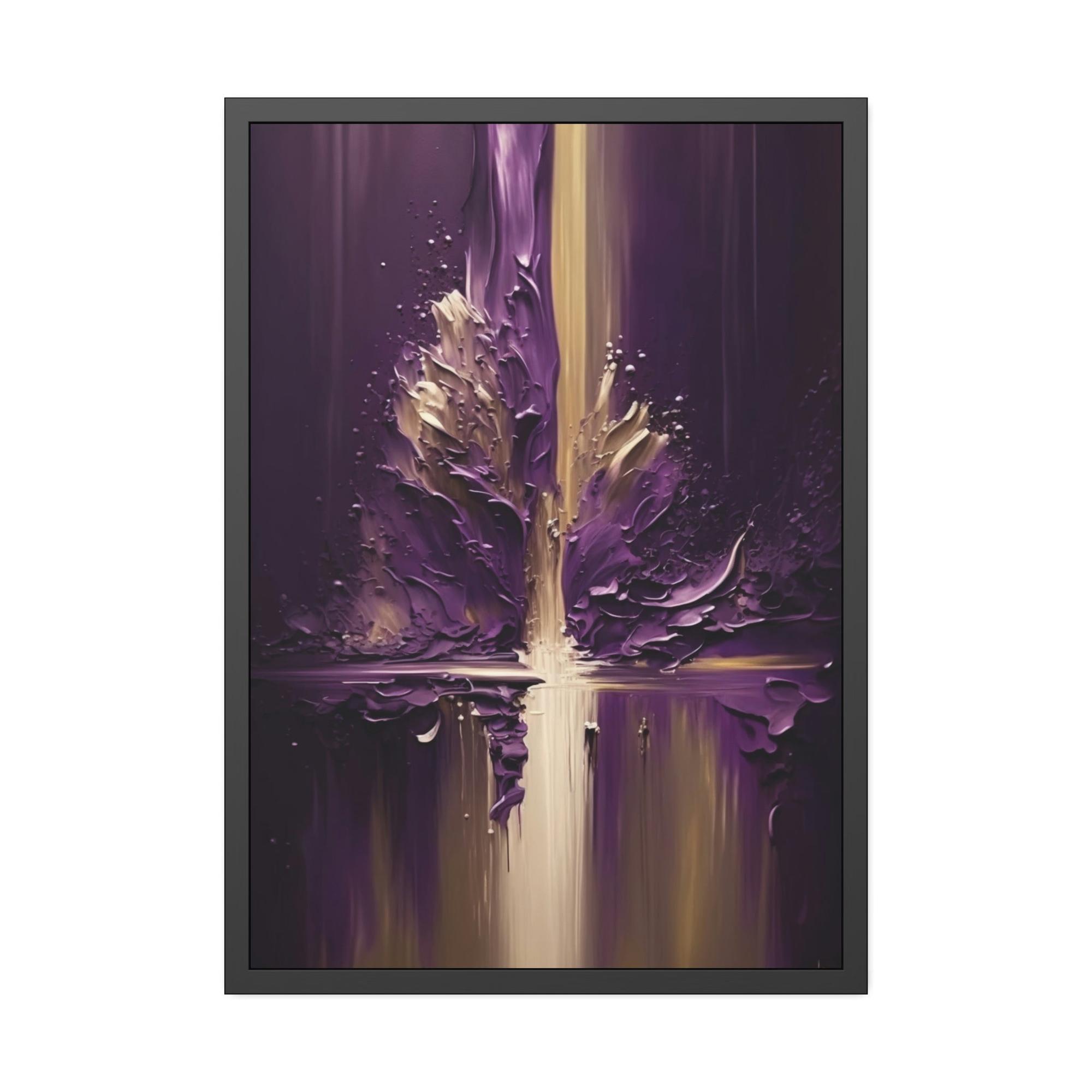 Purple Abstract Art Abstract Elegance: Natural Canvas Wall Art of Delicate Purple Shapes