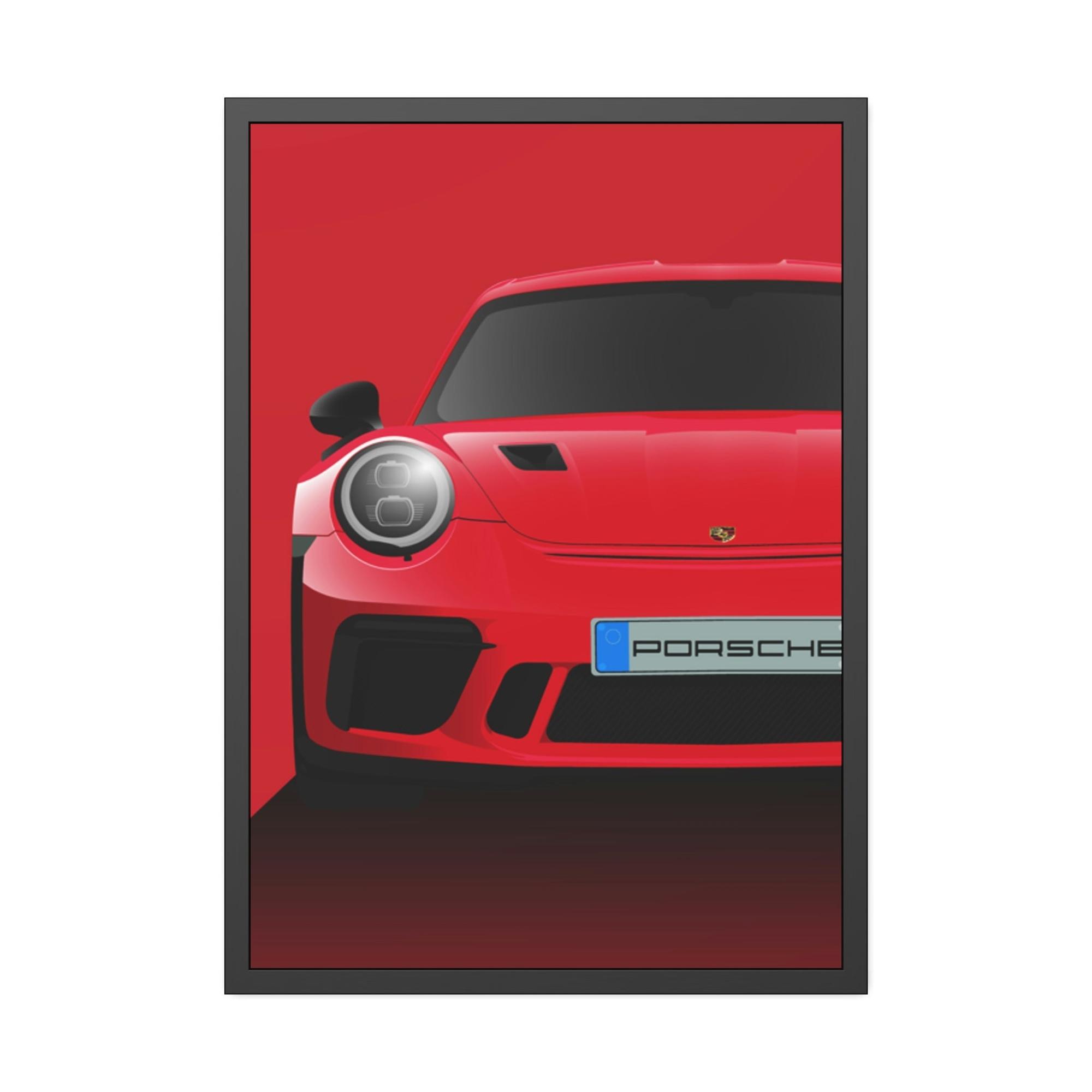 Porsche The Red Rocket: A Poster Print of a Red Porsche That Captivates the Eye