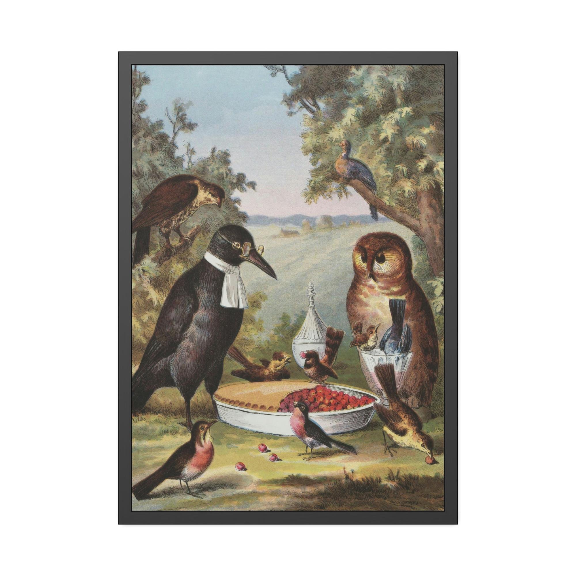 Anthropologie Feathered Fantasy: Anthropologie Canvas Painting with Birds