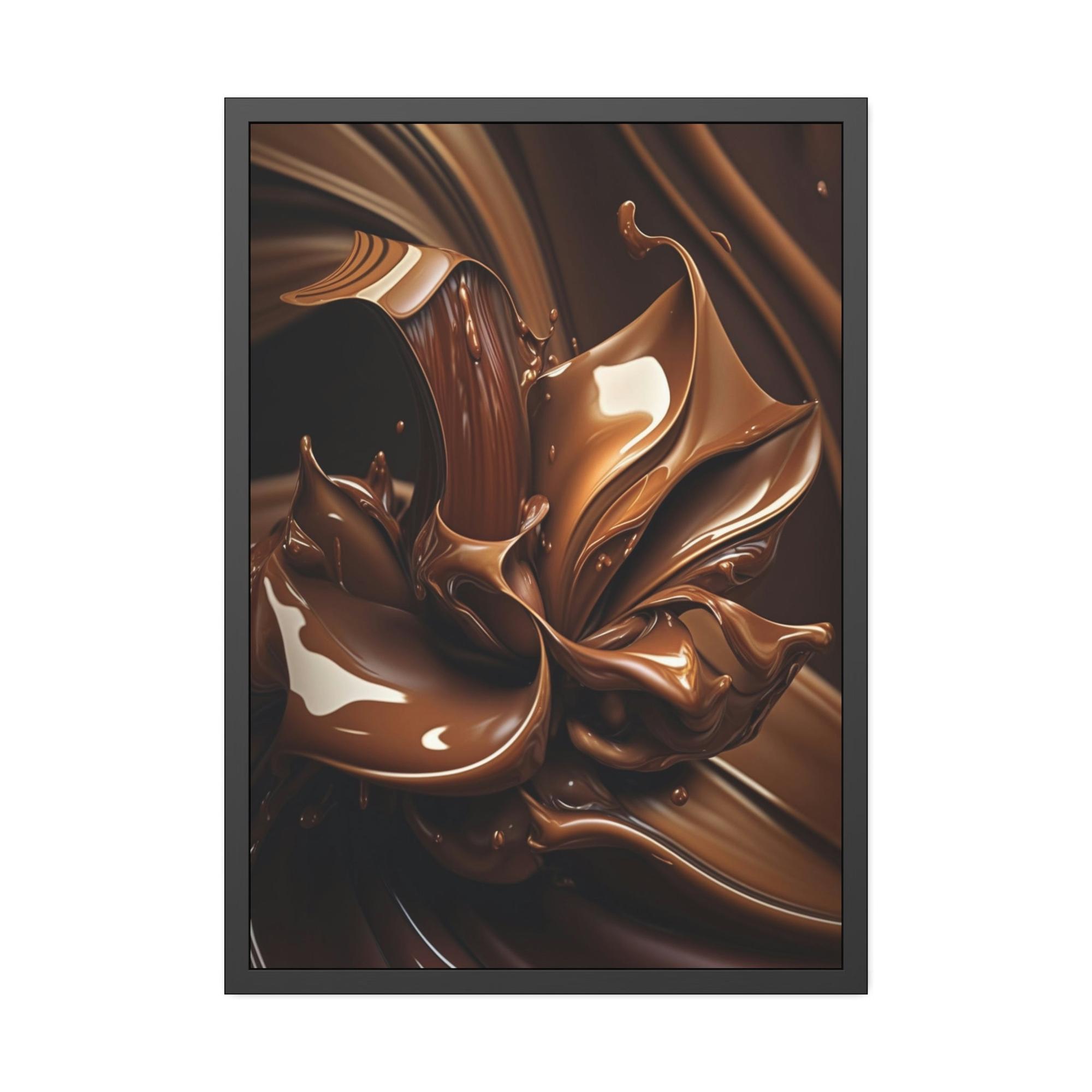 undefined Bold and Beautiful: A Brown and Black Abstract Art Print on Canvas