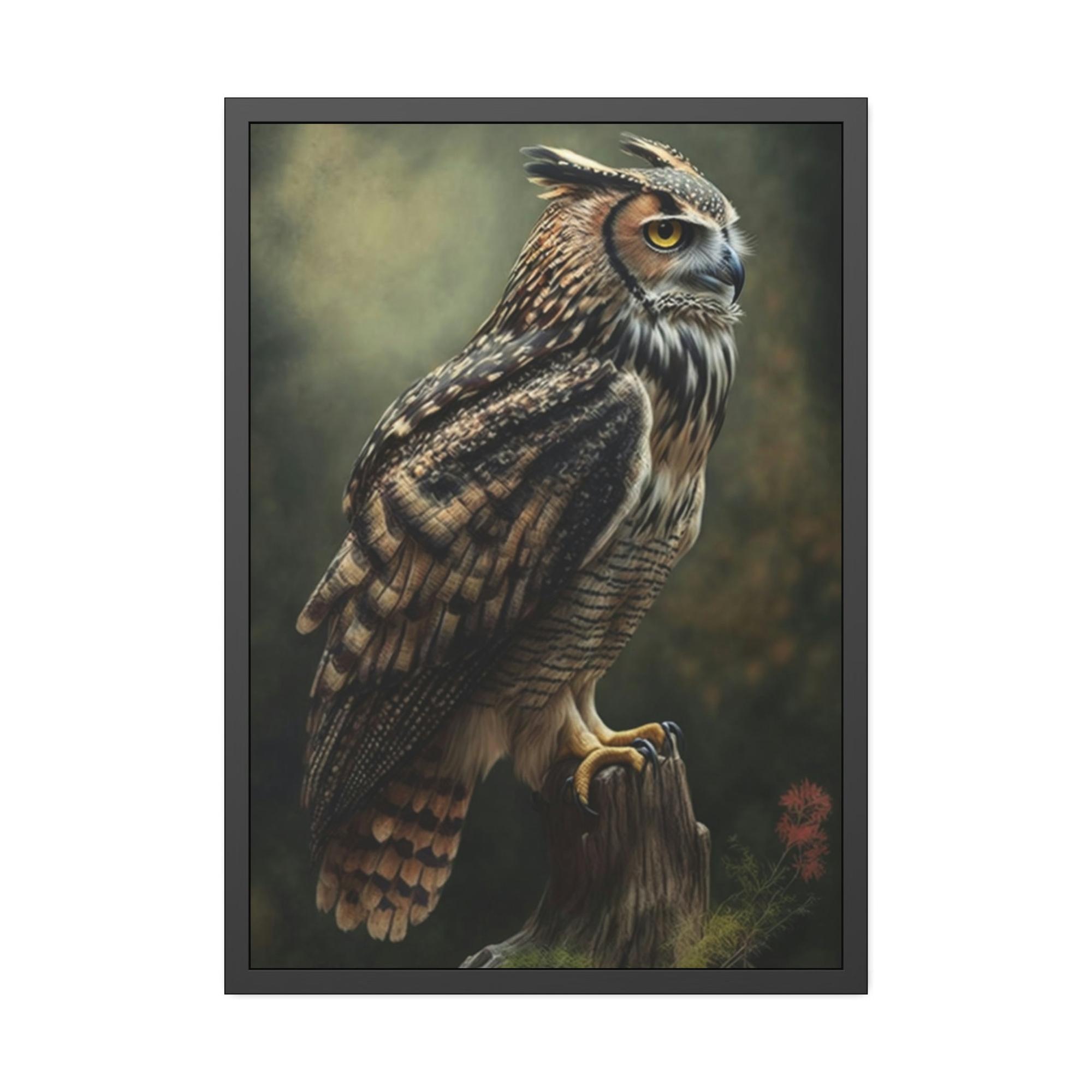 undefined Eyes of the Forest: A Painting of an Owl in its Habitat