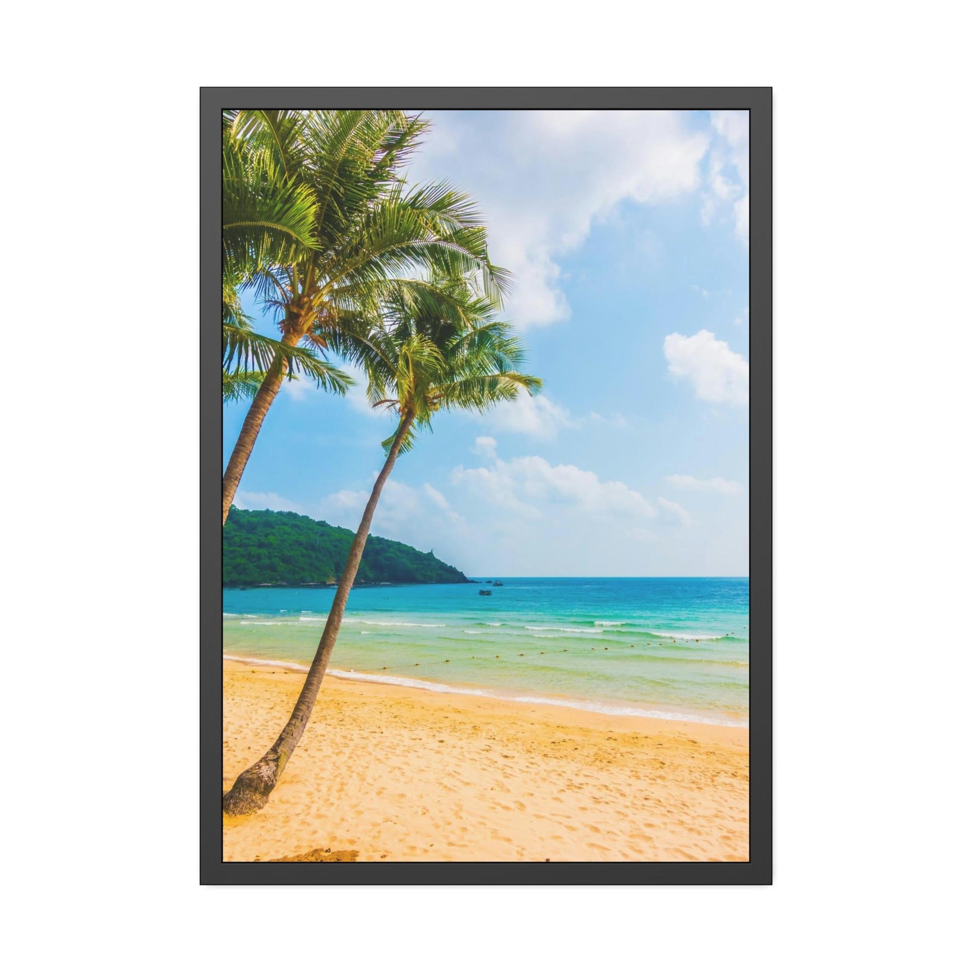 undefined Island Breeze: High-Quality Print of a Colorful Beach on a Tropical Island