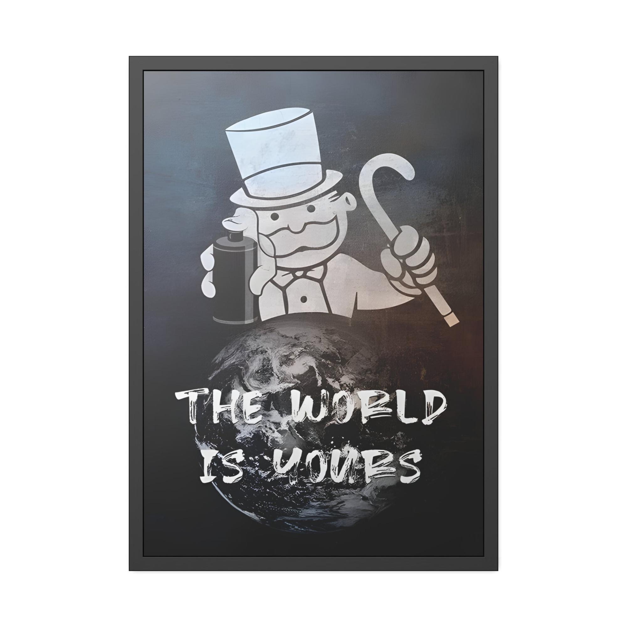 Monopoly & Motivation Motivation's Monopoly: Inspiring Wall Art on Natural Canvas