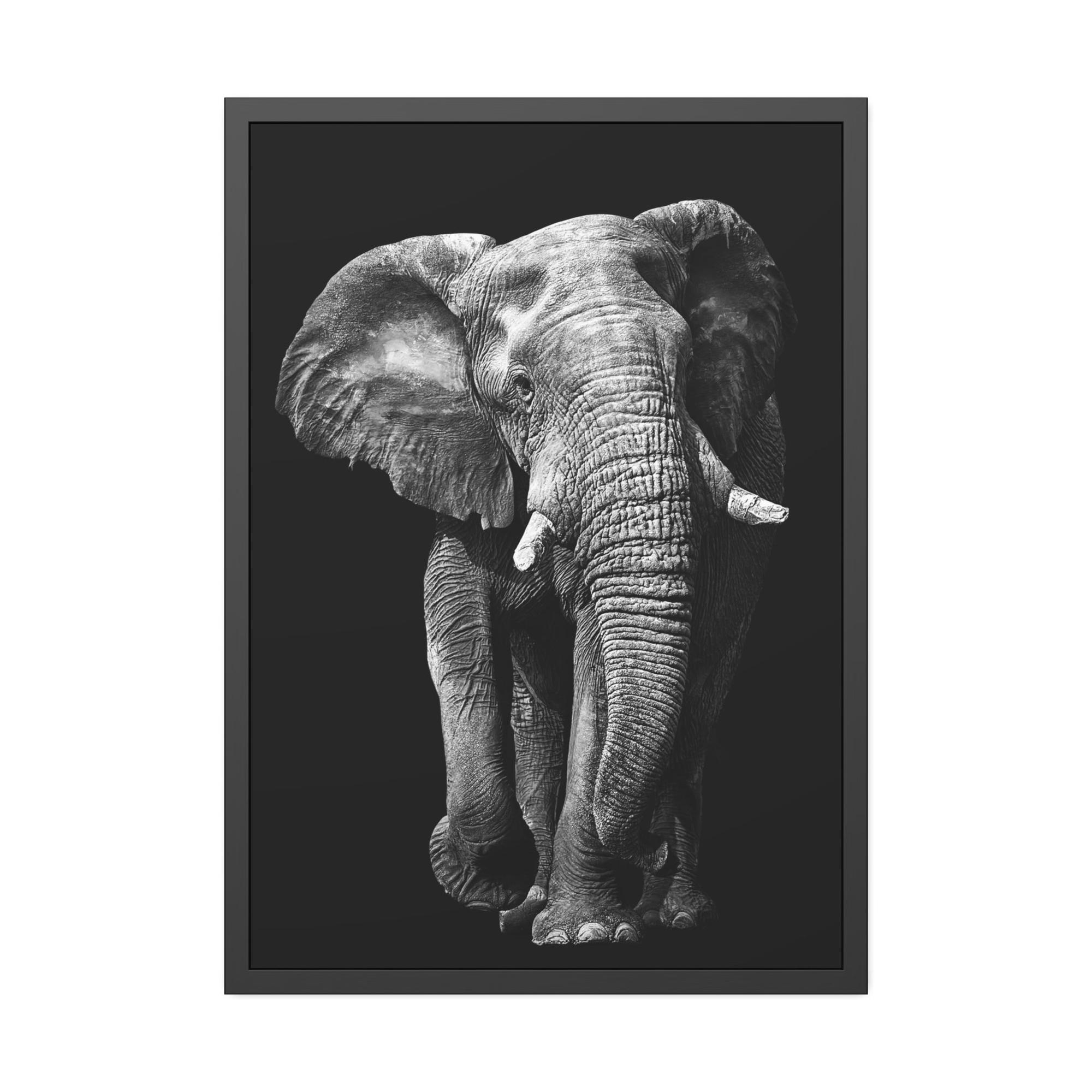 Elephant Wild and Free: A Stunning Elephant Print on Natural Canvas