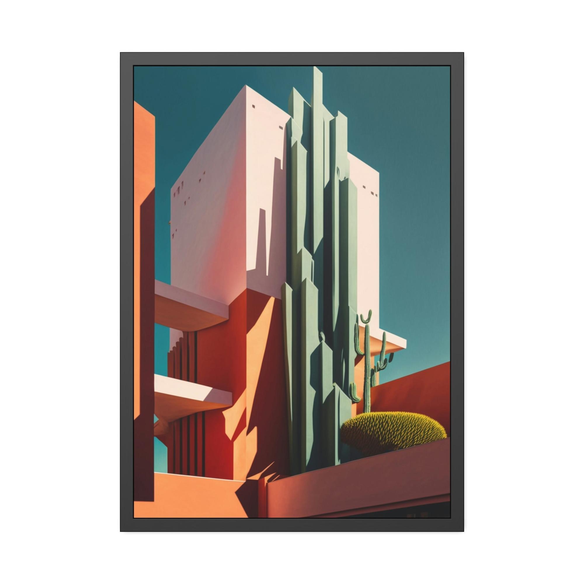 Abstract Architecture Urban Geometry on Natural Canvas & Poster: Art Print of Modern Architecture