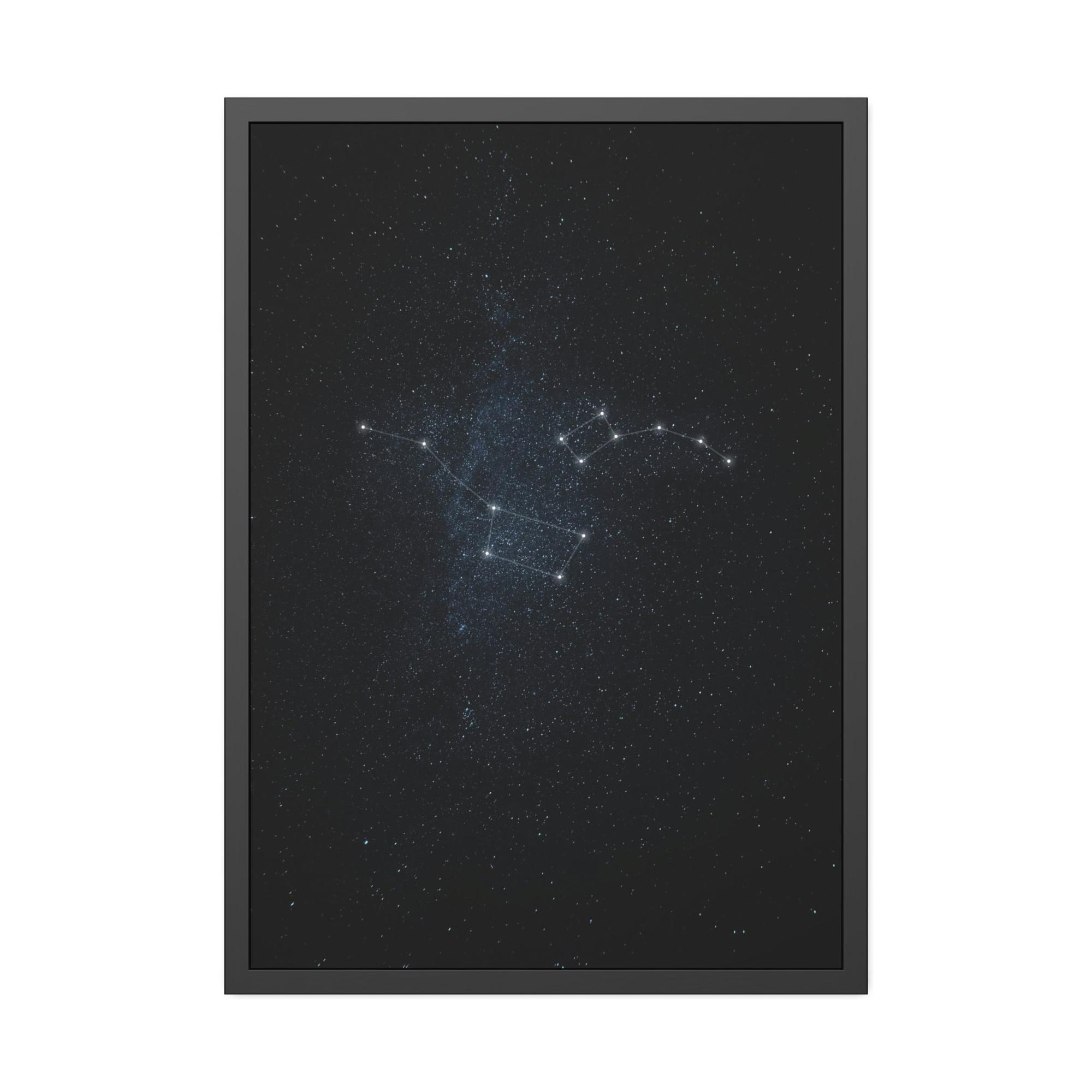 Constellations Cosmic Beauty: A Framed Canvas & Poster of Starry Constellations