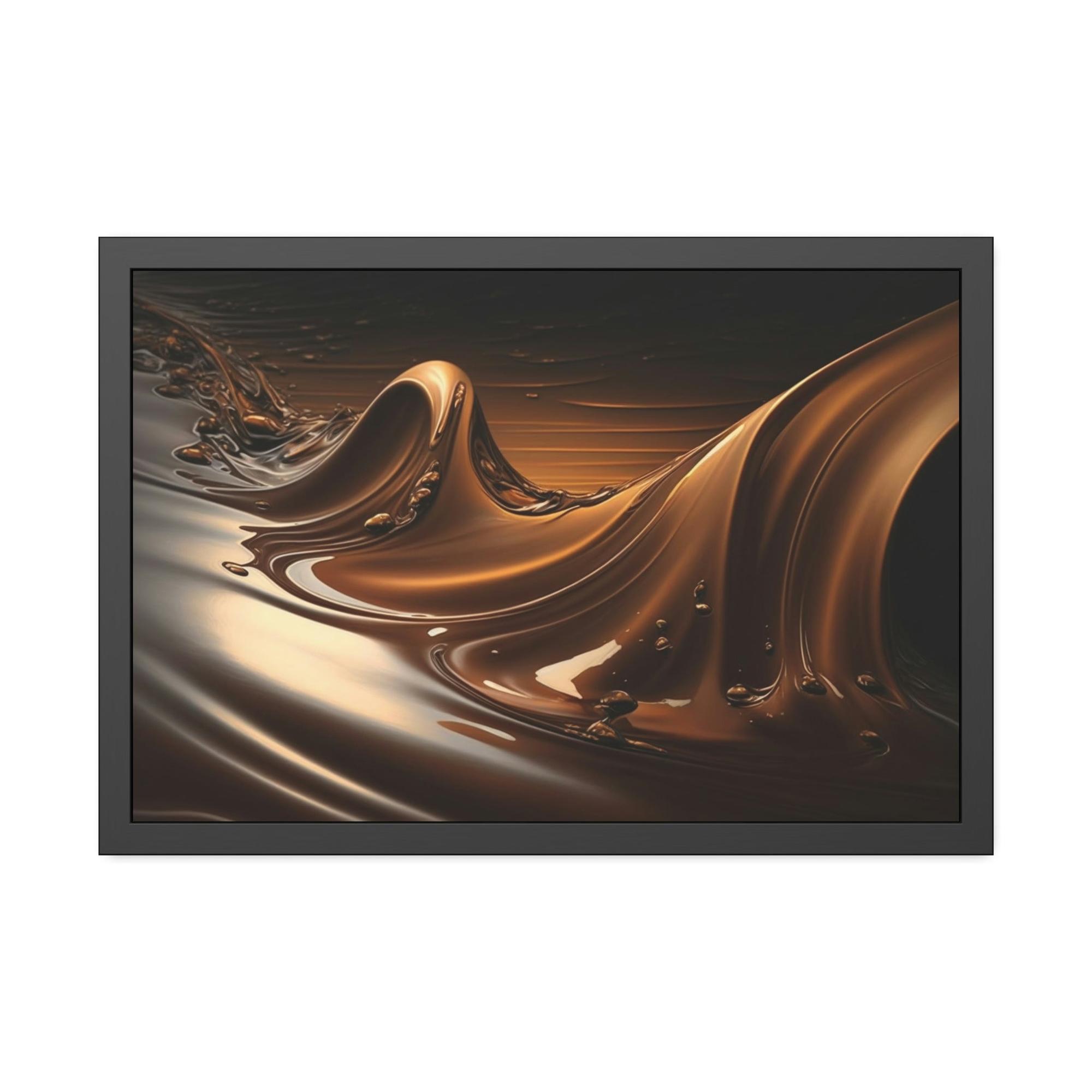 undefined Chocolate Delight: Delicious Brown Canvas Print to Hang in Your Kitchen