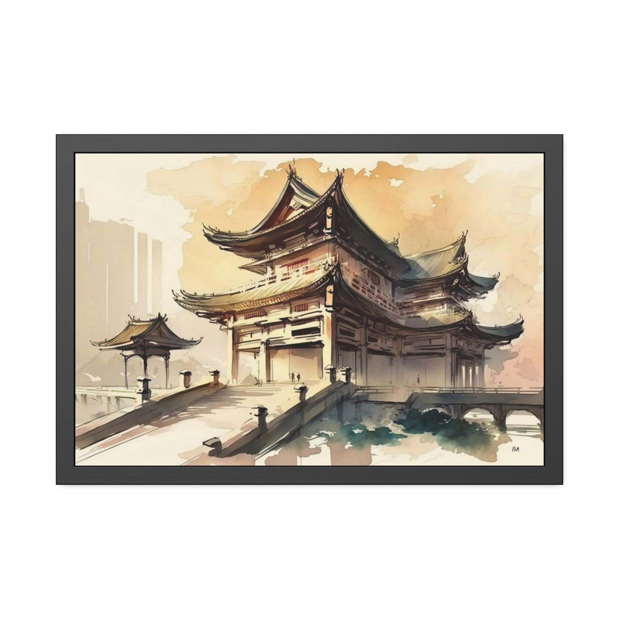 Asian Asian Aesthetics: A Modern Twist on Traditional Art on Framed Poster & Canvas