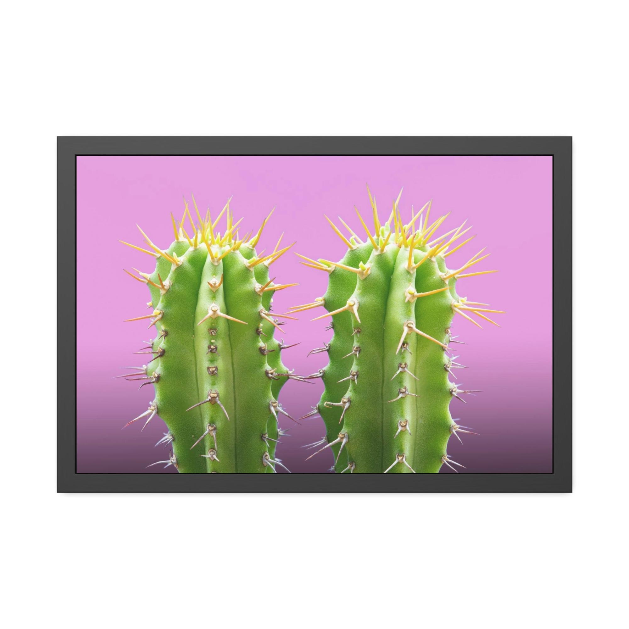 Cactus Spiky Splendor: Cactus Print on Canvas for a Modern Twist