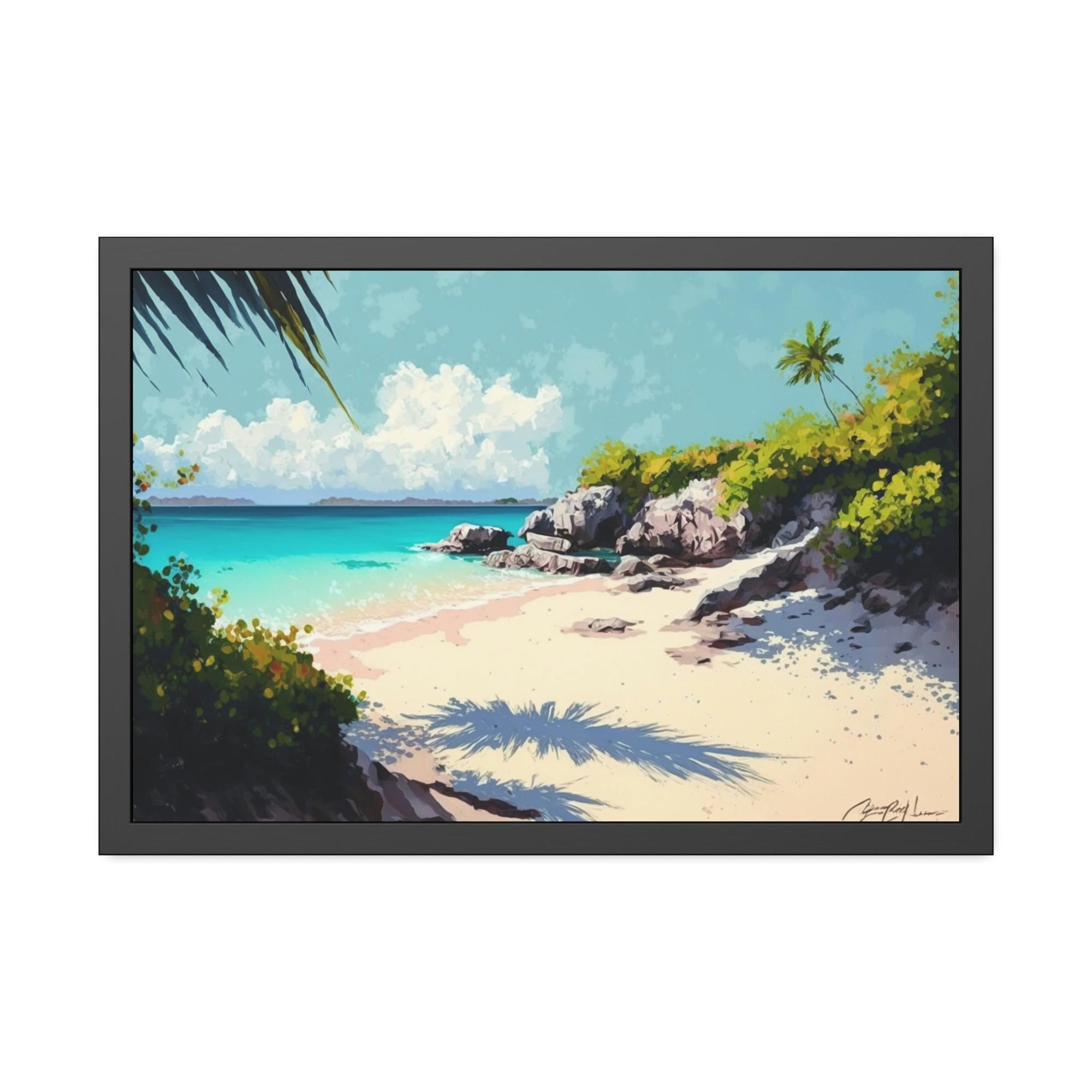 undefined Escape to Paradise: Caribbean Beach Art on Natural Canvas and Wall Art Prints