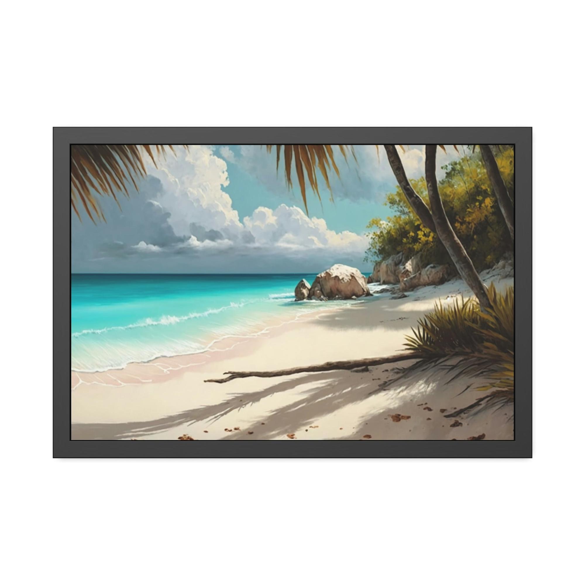 Caribbean Beach Serene Beach Vibes: Natural Canvas and Art Prints of Caribbean Beaches