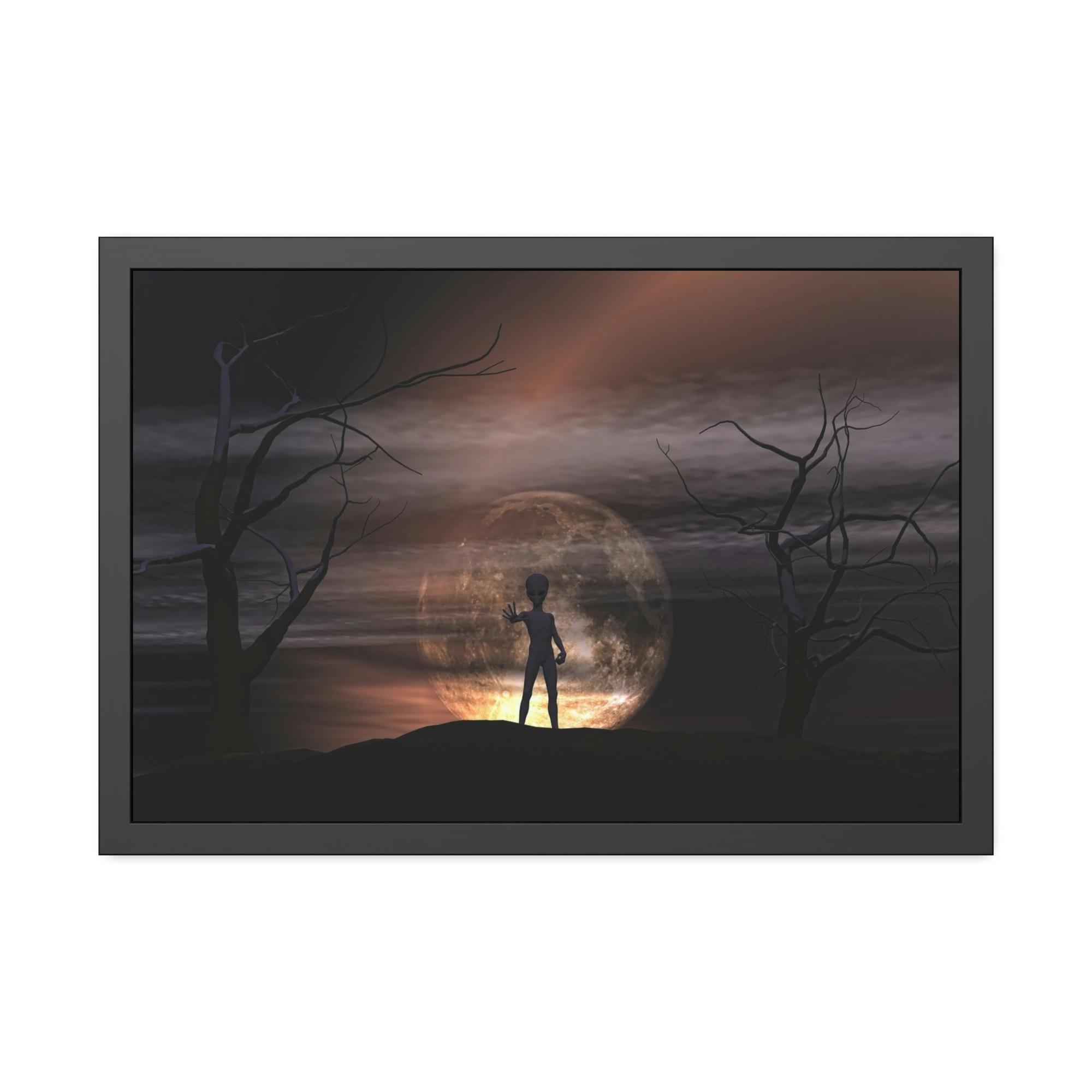 Aliens Cosmic Encounters: High-Quality Canvas Art Print of Aliens