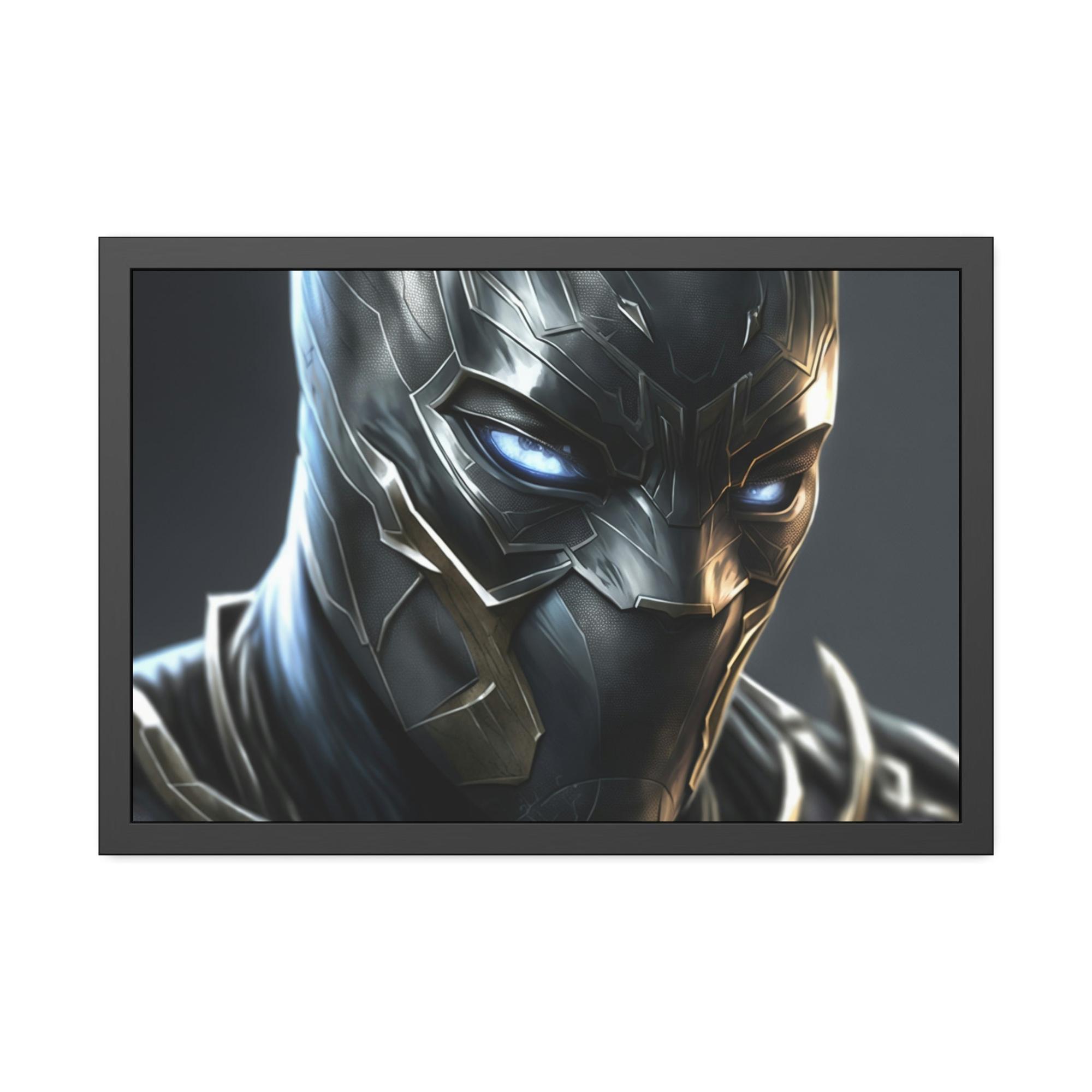 Black Panther The Black Panther: Framed Canvas and Print with Marvel Superhero Art