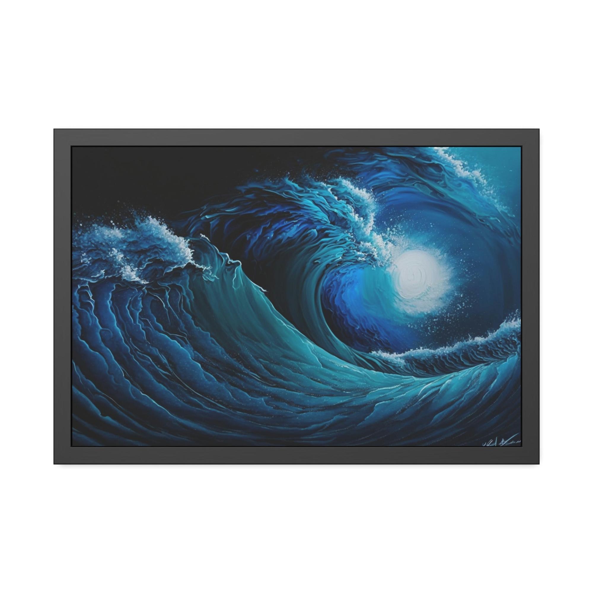 Blue Blue Lagoon Escape: Stunning Art for Your Walls in Framed Canvas or Print on Canvas