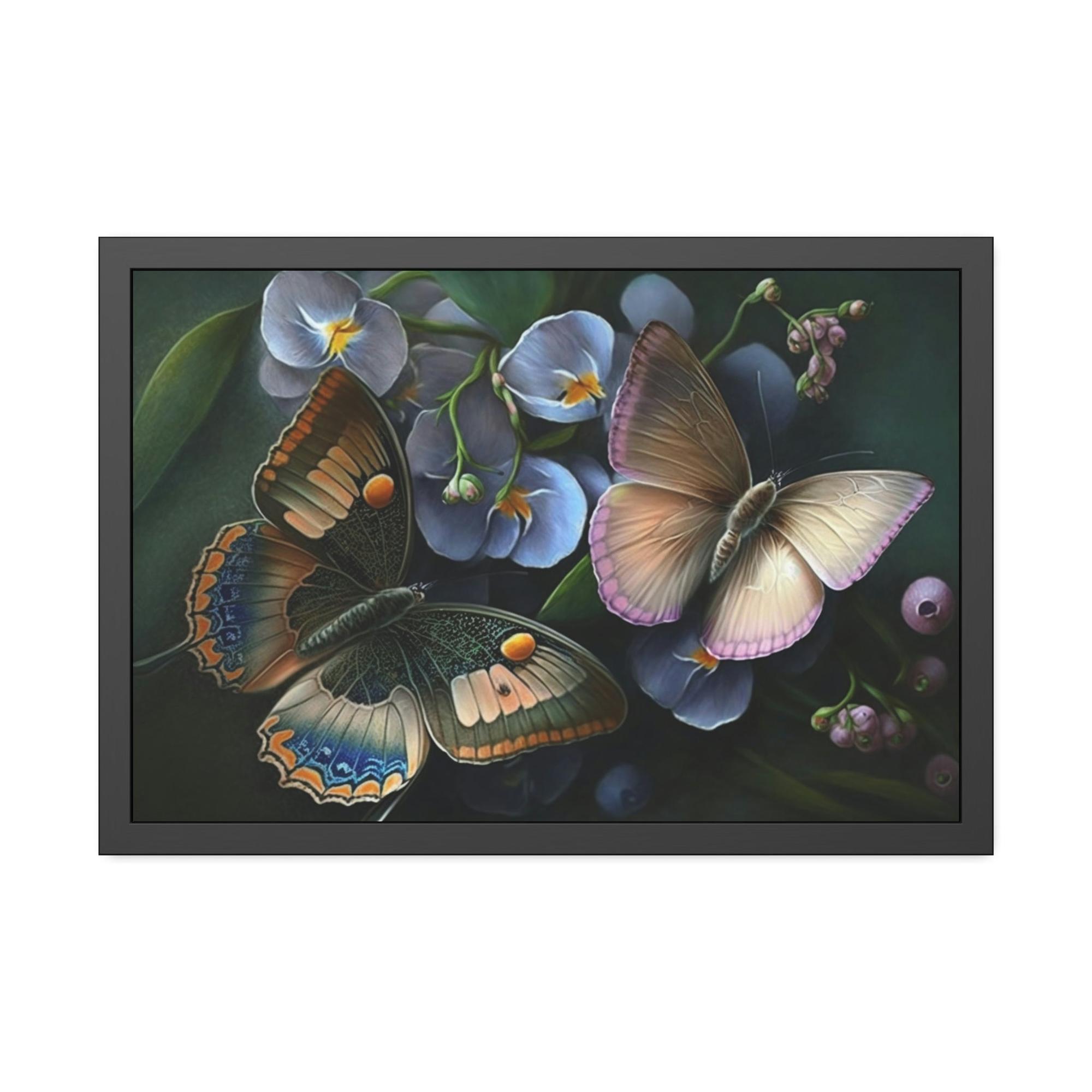 Butterflys Butterfly Garden: Framed Canvas & Poster Art Print of Fluttering Insects