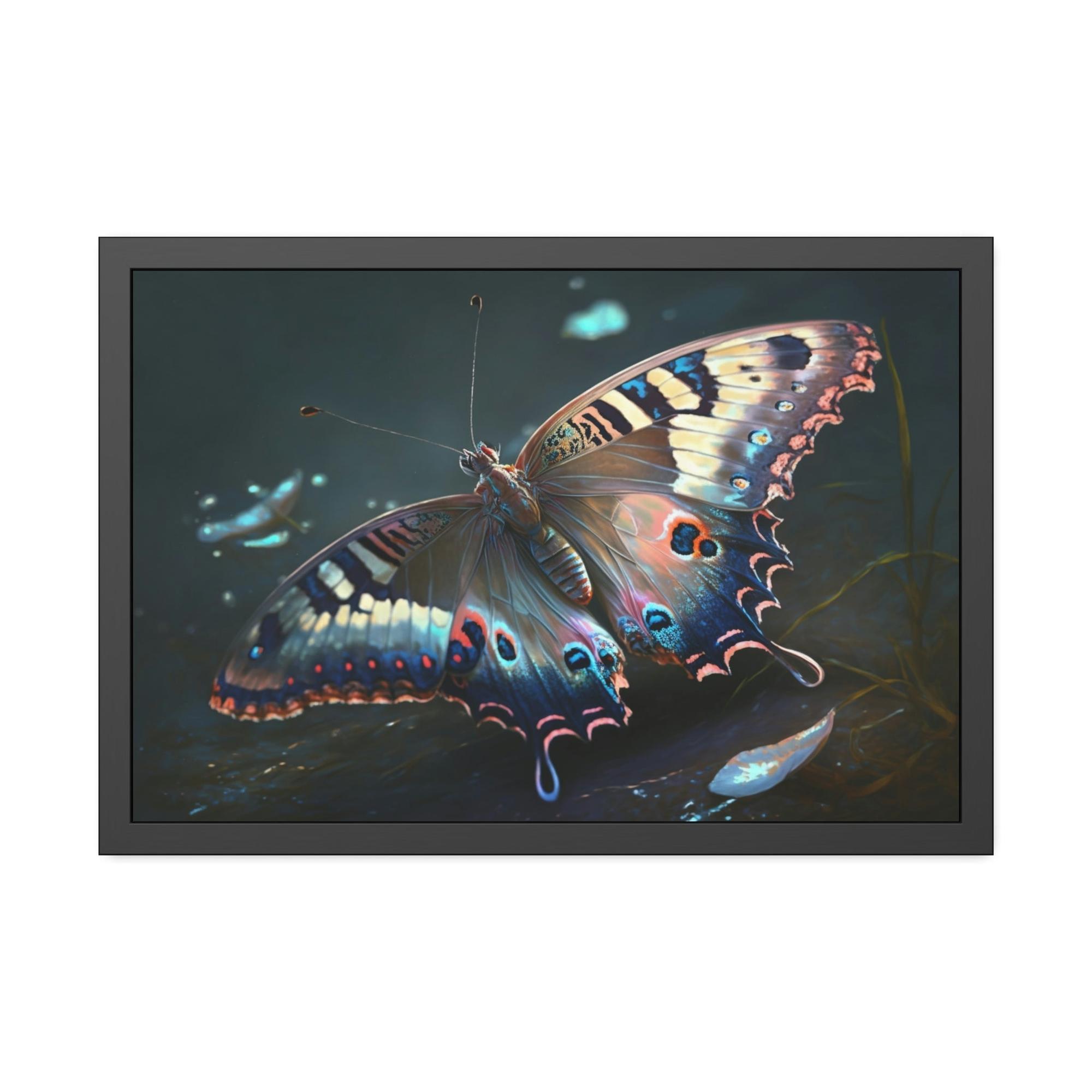 Butterflys The Lone Butterfly: Natural Canvas & Poster Print of Delicate Wings
