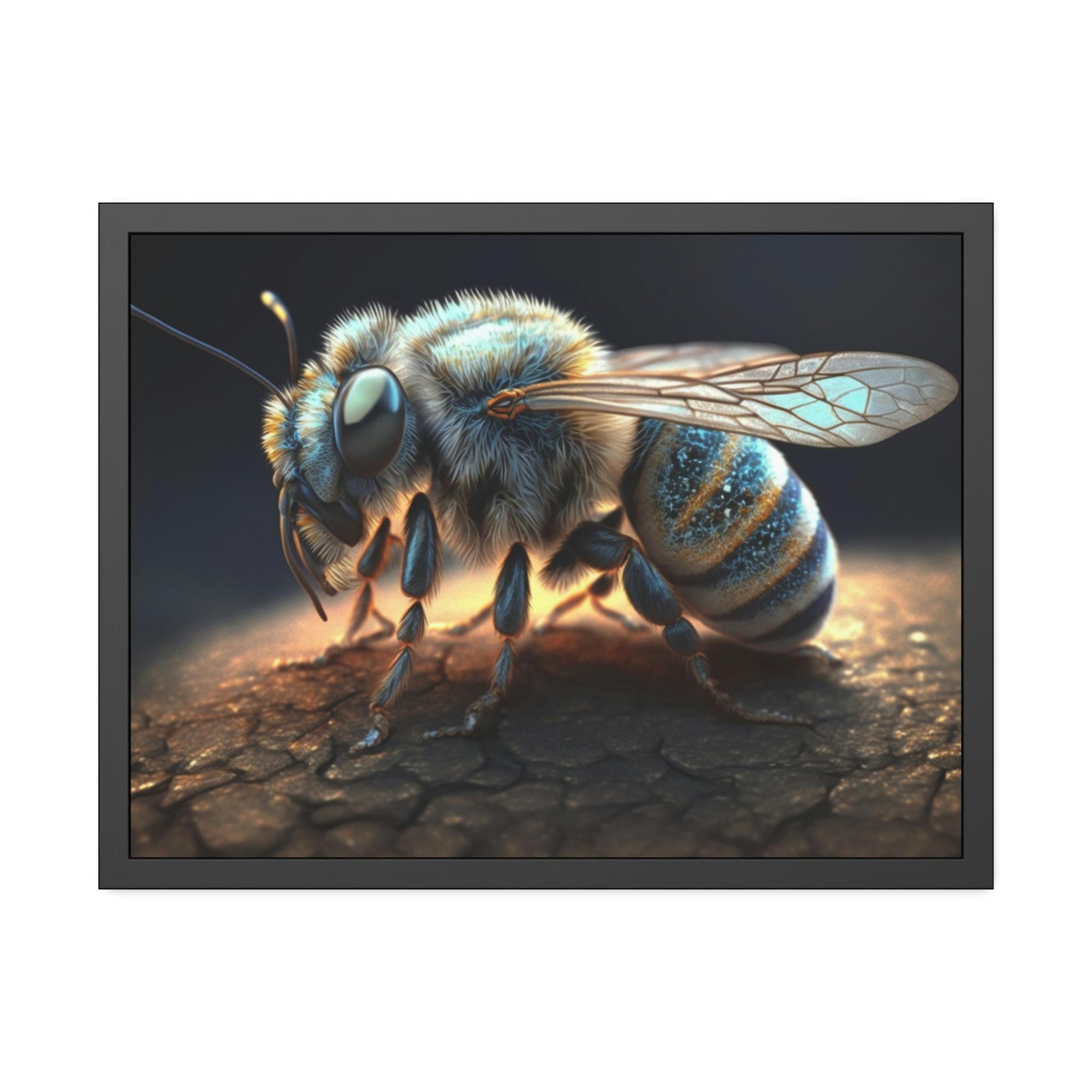 Bees Nature's Tiny Miracle: A Poster & Canvas Print of a Bee