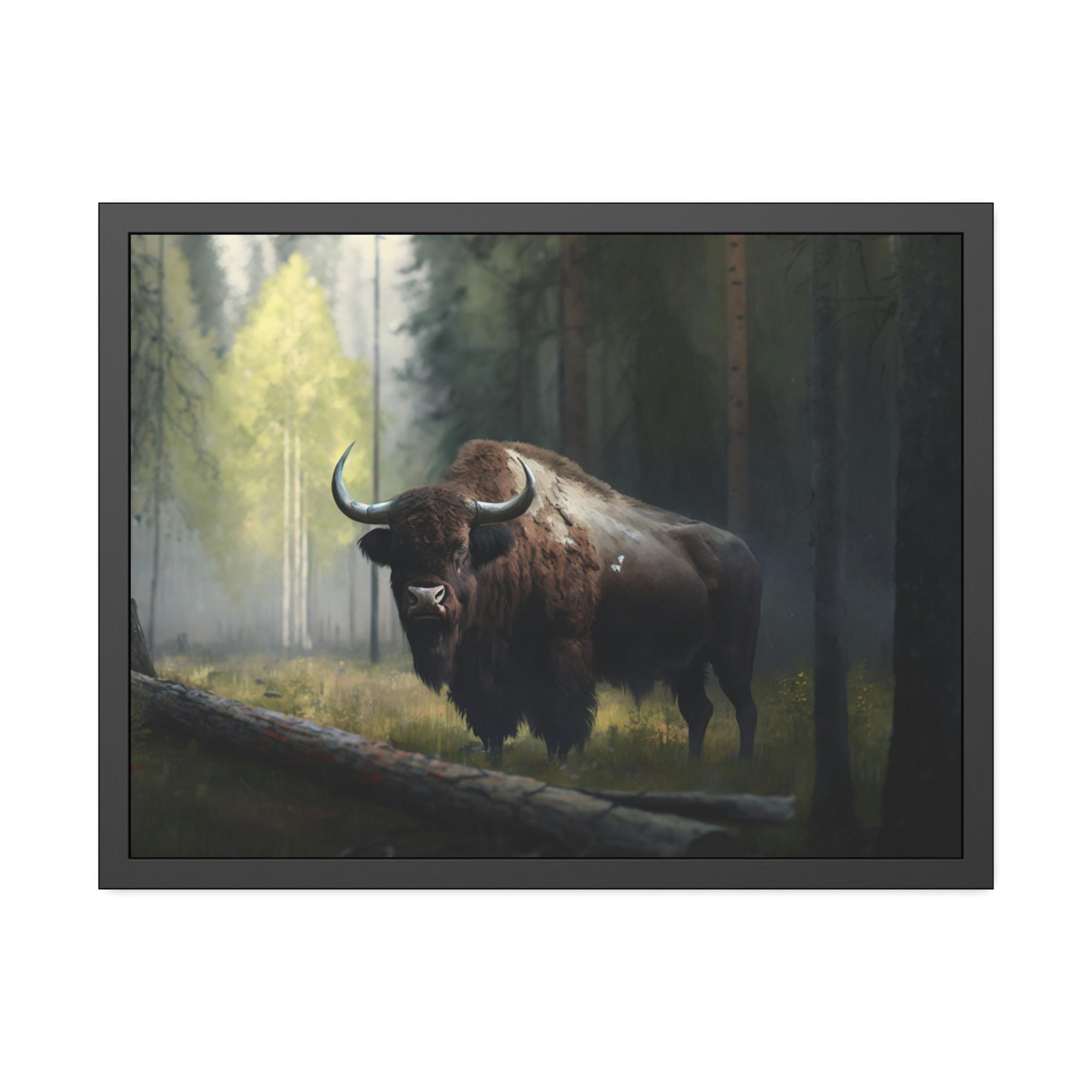 Bisons The Bison's Realm: Canvas & Poster Wall Art of Bison Roaming Free in the Wild