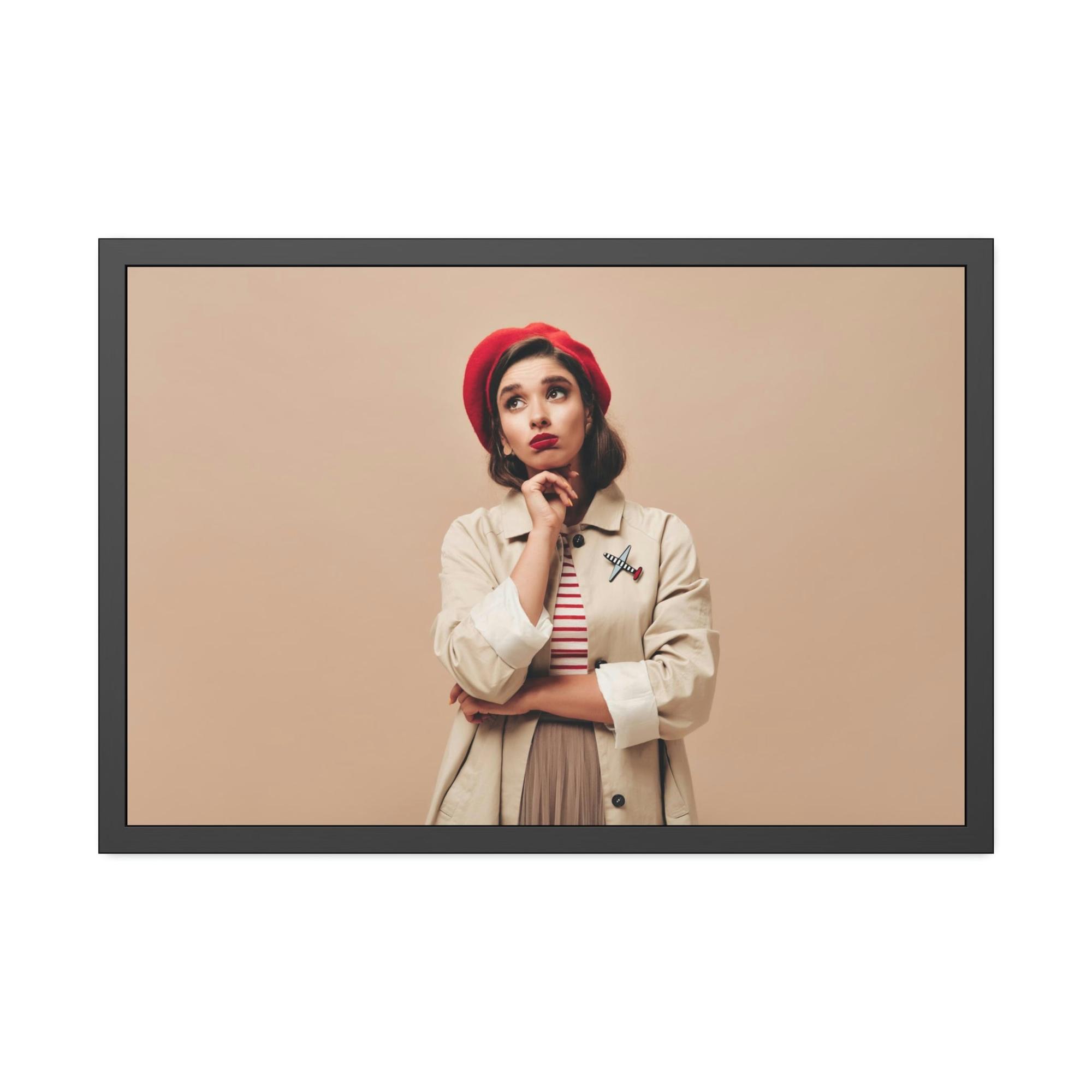 French French Elegance: Framed Canvas & Poster of Parisian Chic