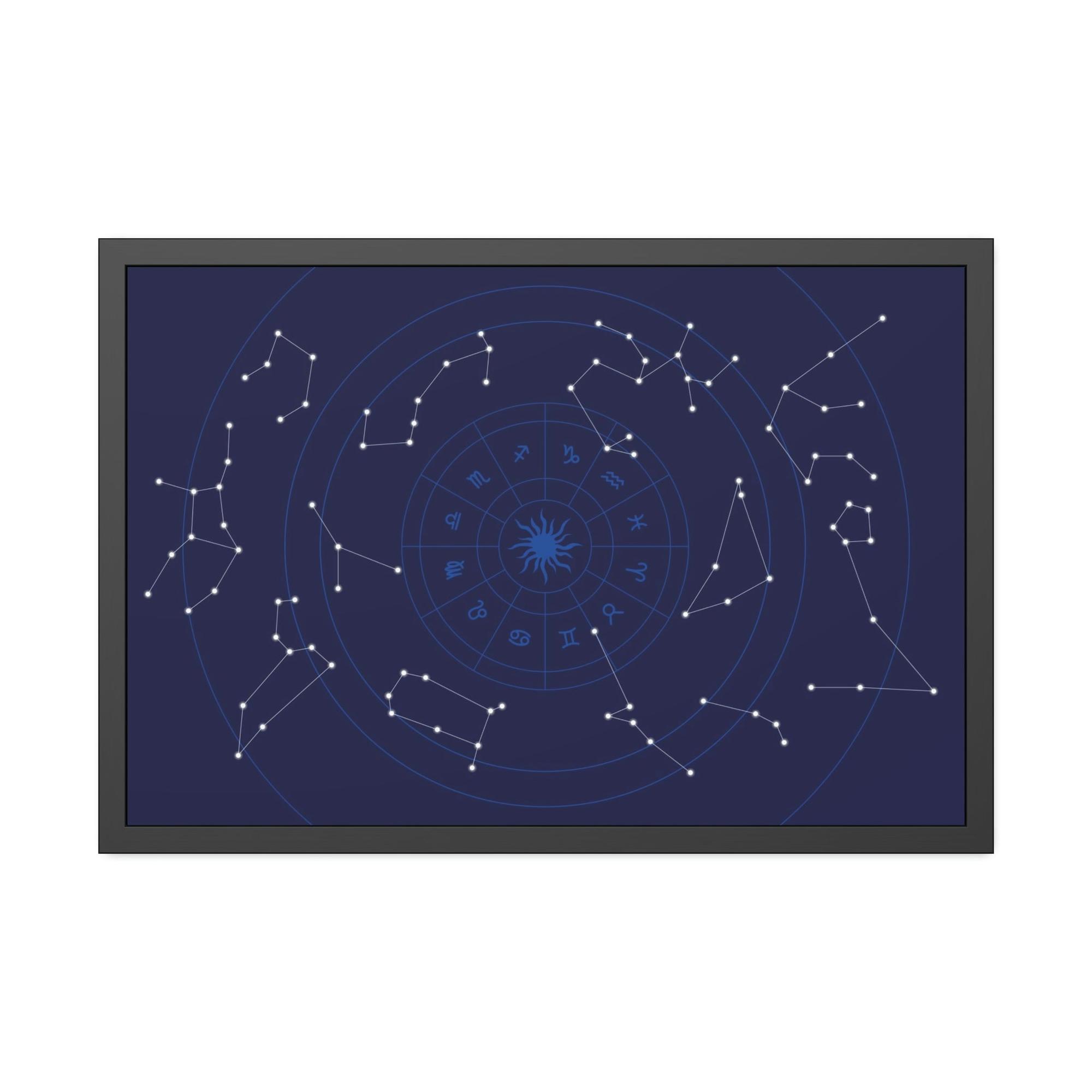Constellations Starry Night Sky: A Natural Canvas Print of the Constellations