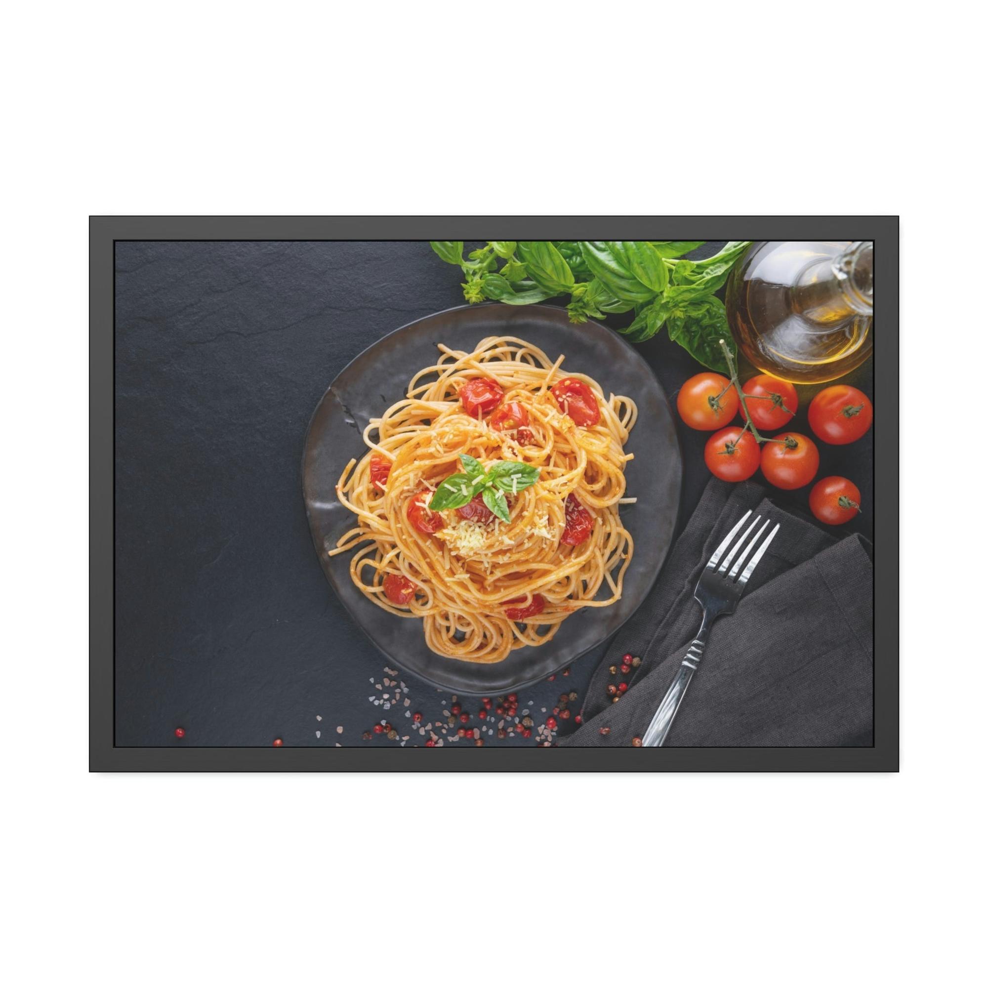 undefined Delectable Pasta Delights: Artistic Print on Canvas & Poster for Your Home Decor