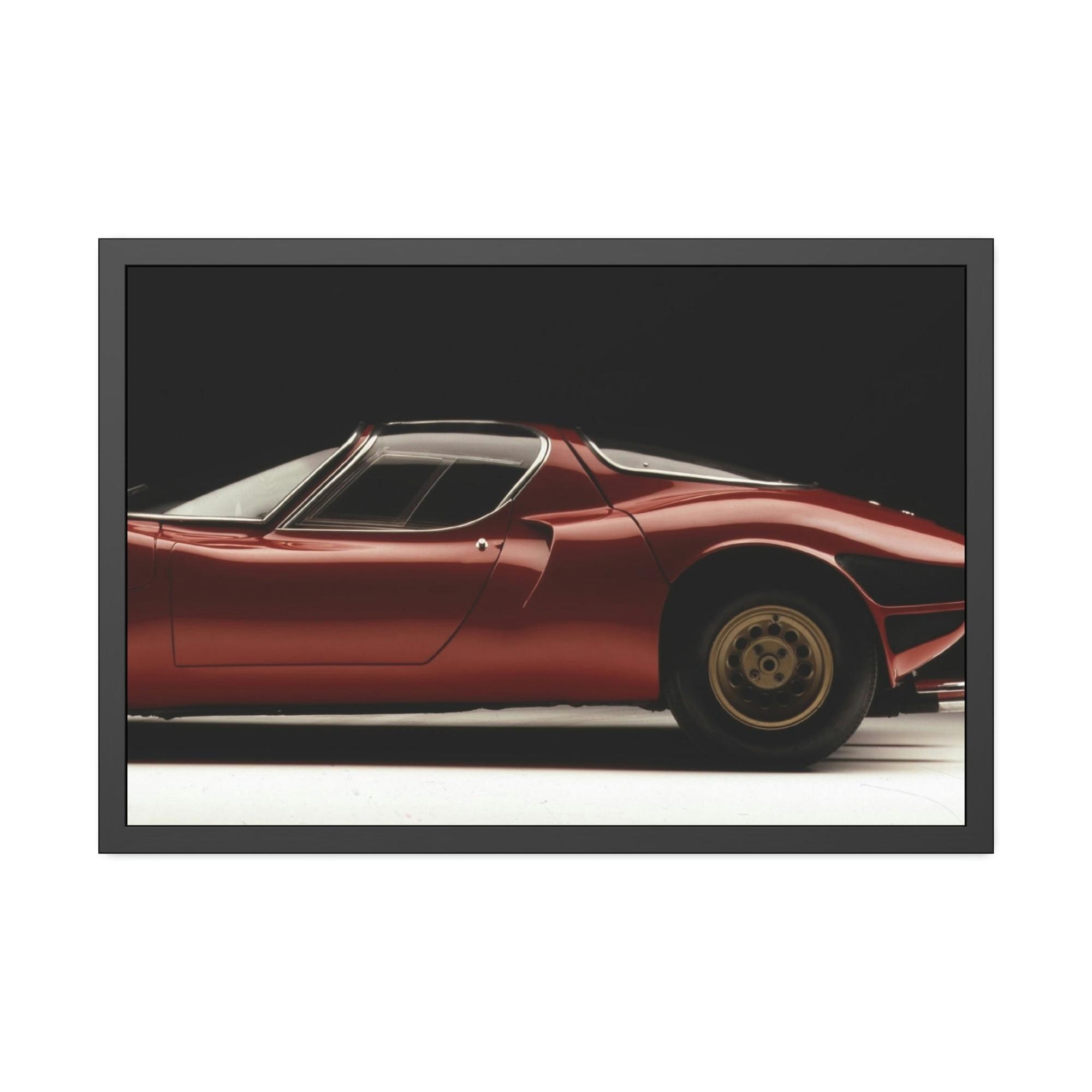 Alfa Romeo Vintage Beauty: A Framed Canvas of an Alfa Romeo Classic Car