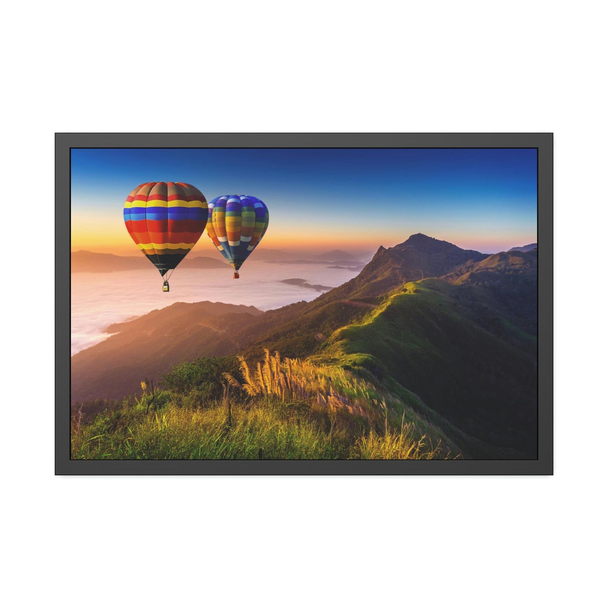 undefined Soaring High: A Beautiful Canvas Print of Colorful Hot Air Balloons