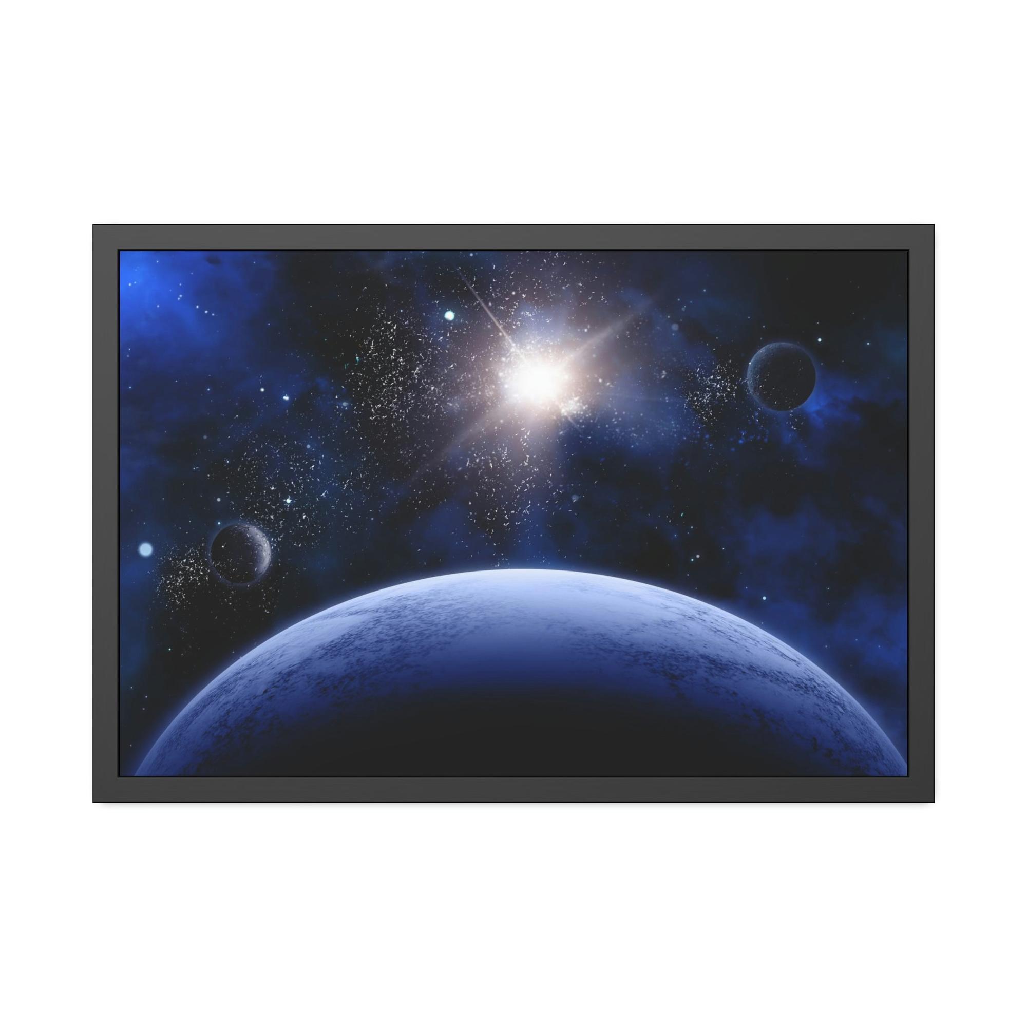 Planets Cosmic Odyssey: Natural Canvas Wall Art of Planets in Space