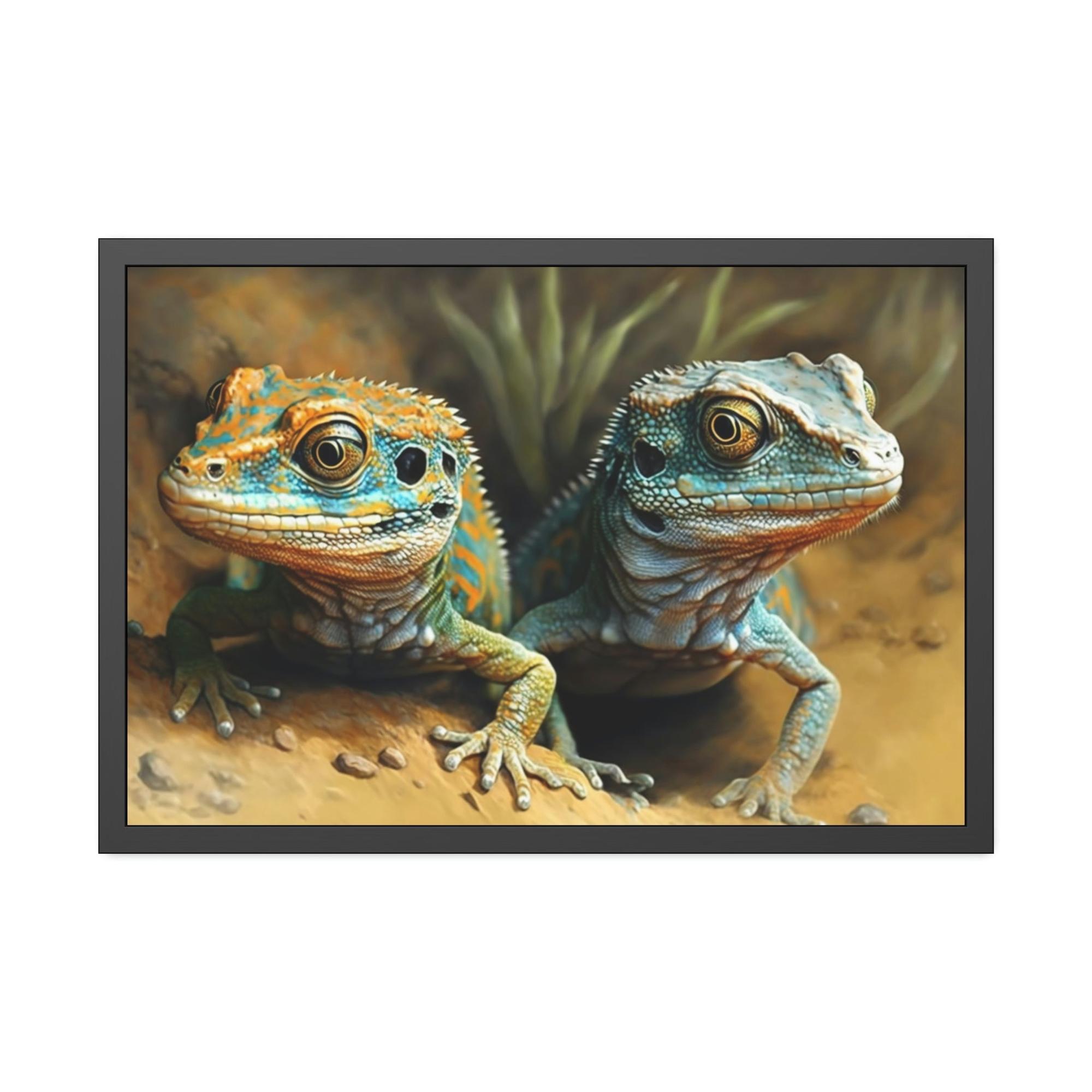 Lizards Lizard Kingdom: Canvas Print of Lizards in their Natural Habitat