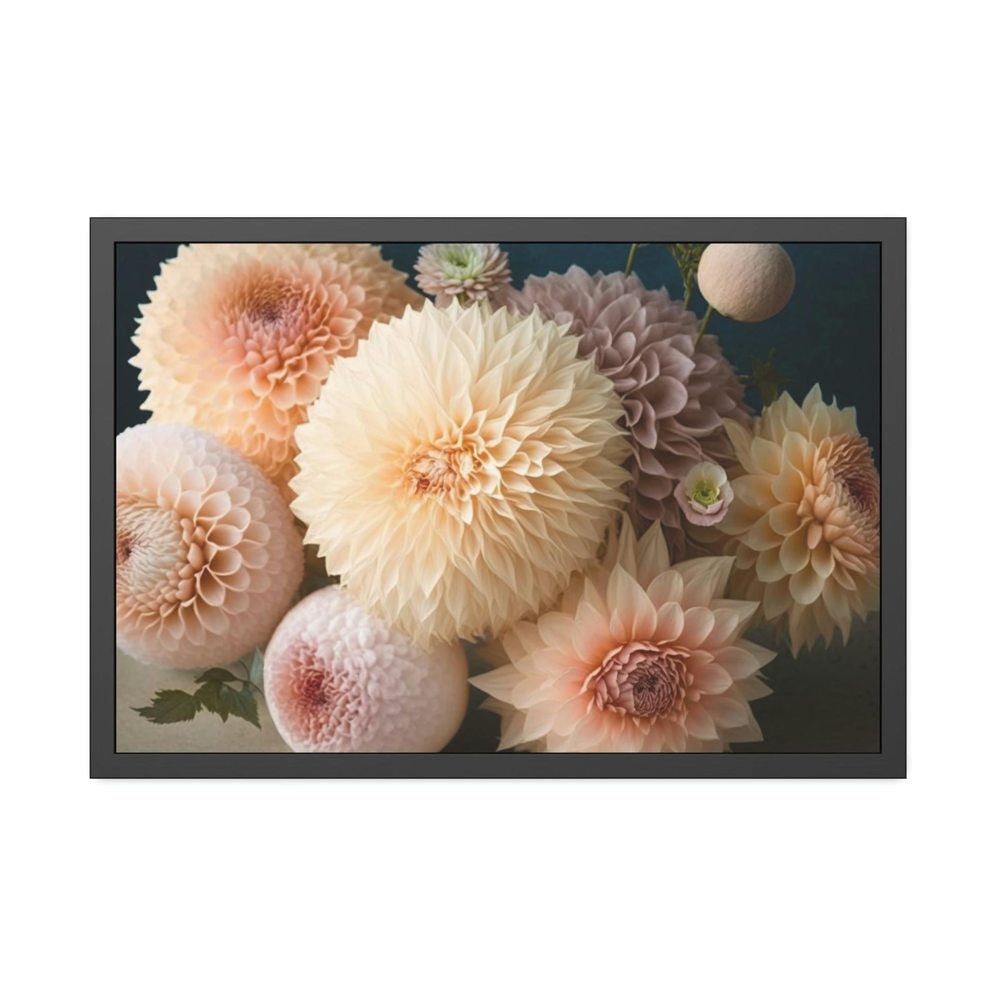 Dahlias Dahlias in Bloom: A Natural Canvas & Poster Print of Stunning Flowers