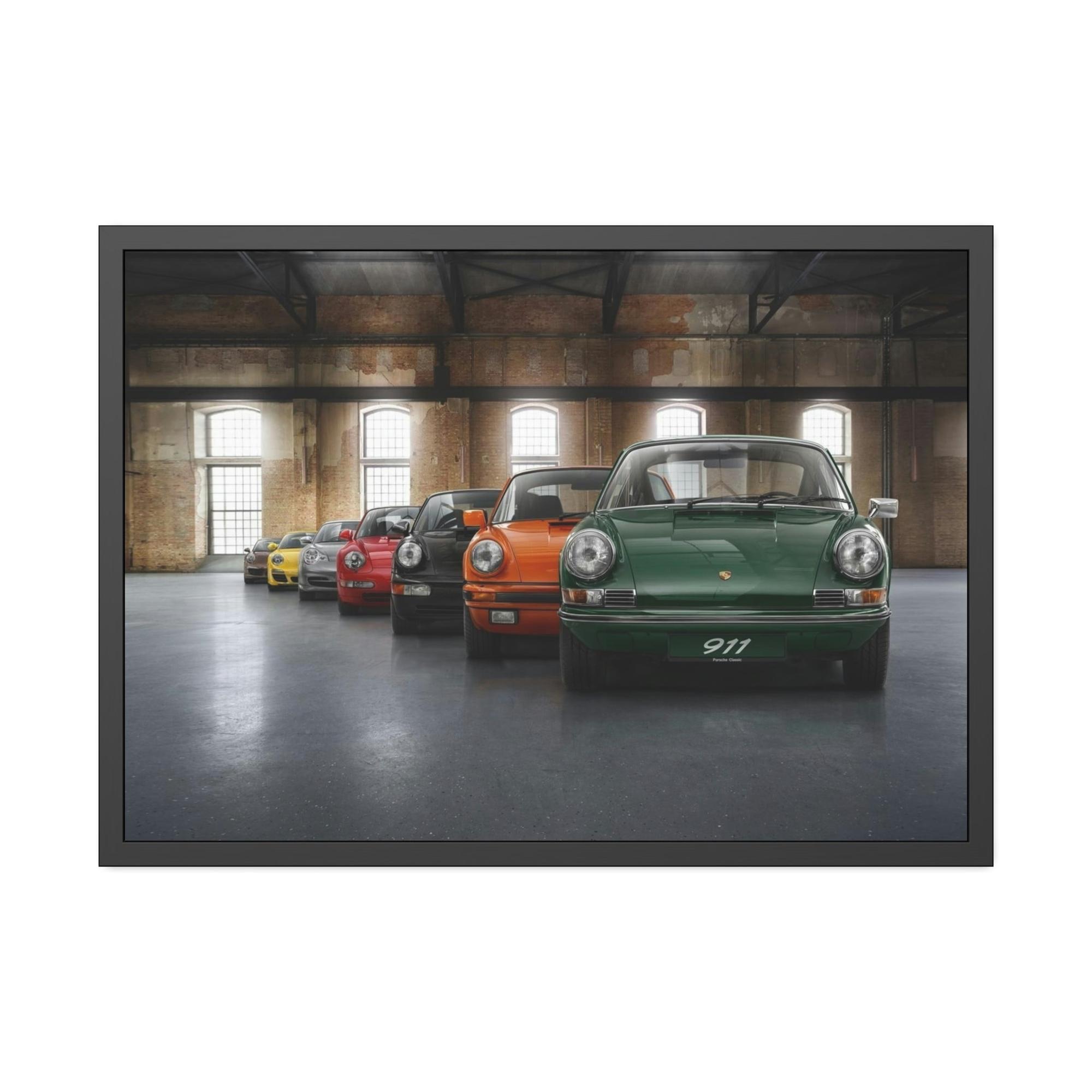 Porsche The Porsche Collection: A High-Quality Framed Poster for Car Enthusiasts