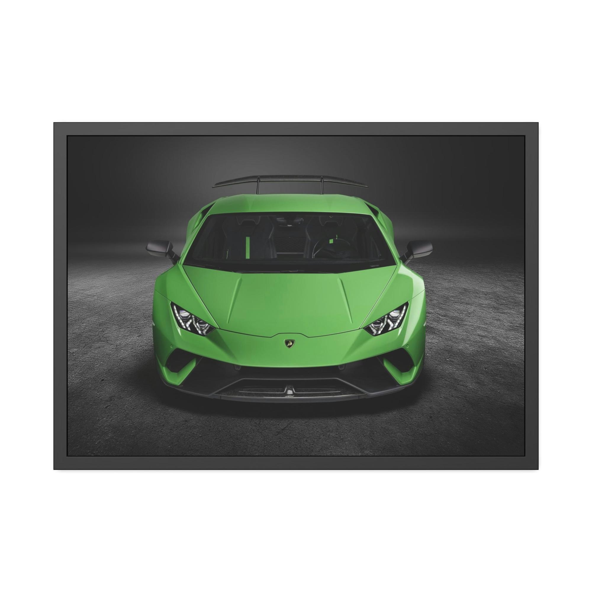 Lamborghini Italian Beauty on Canvas: Lamborghini Wall Art on Natural Canvas