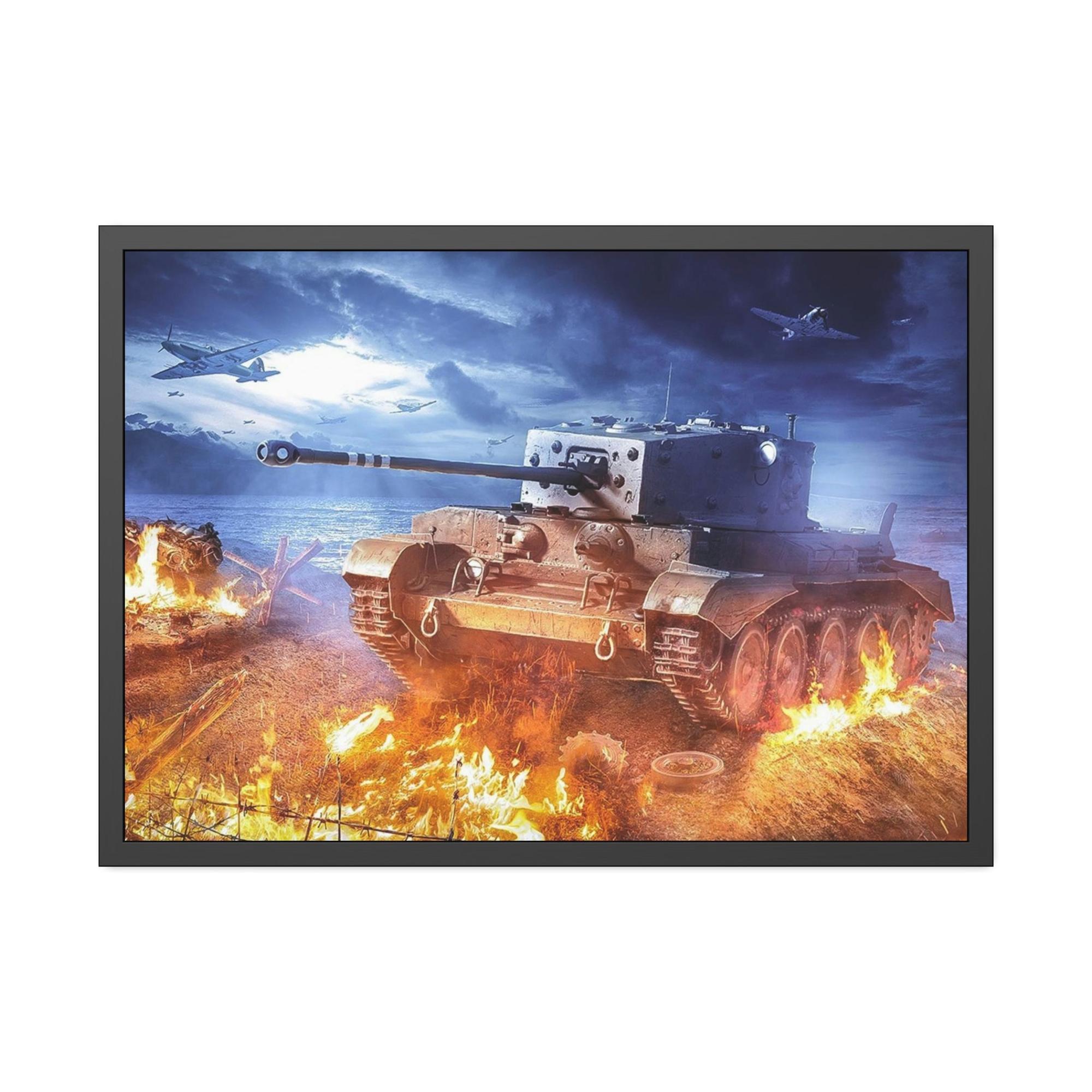 World Of Tanks The Battle Unfolds: Dynamic World of Tanks Framed Canvas & Poster Wall Art