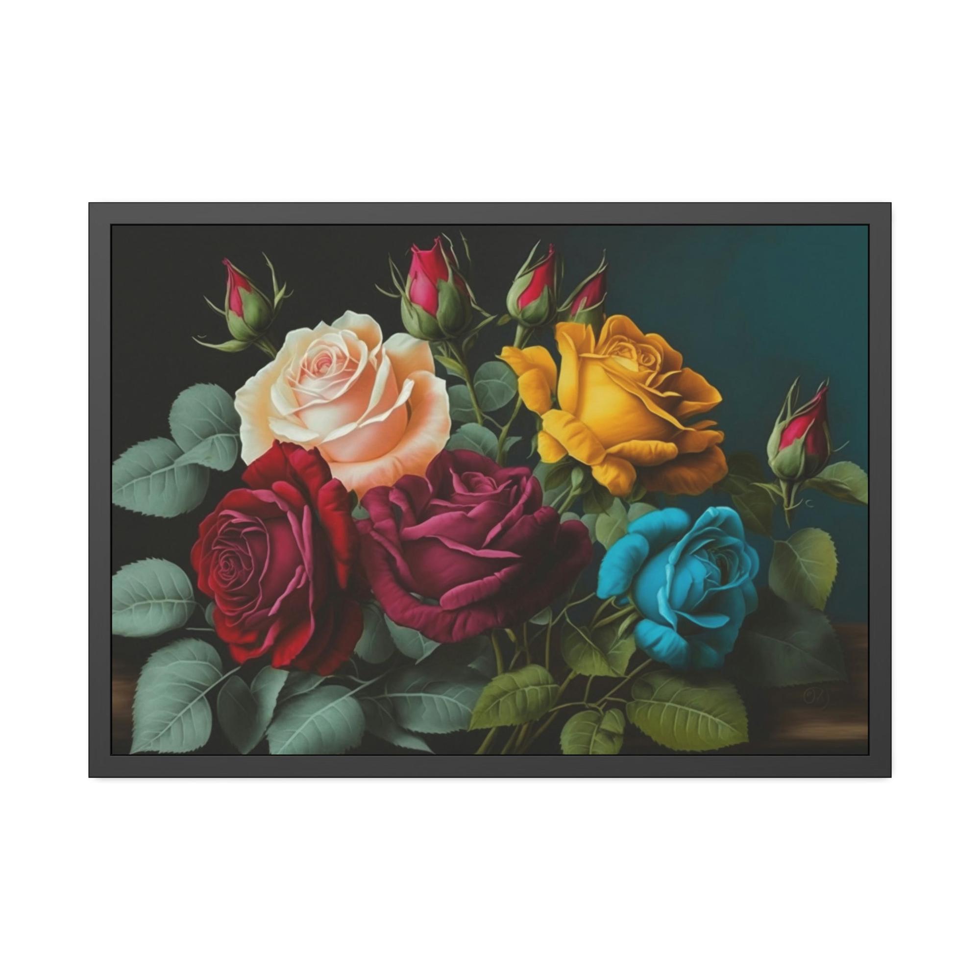 Roses The Elegance of Roses: A Sophisticated Painting on Canvas