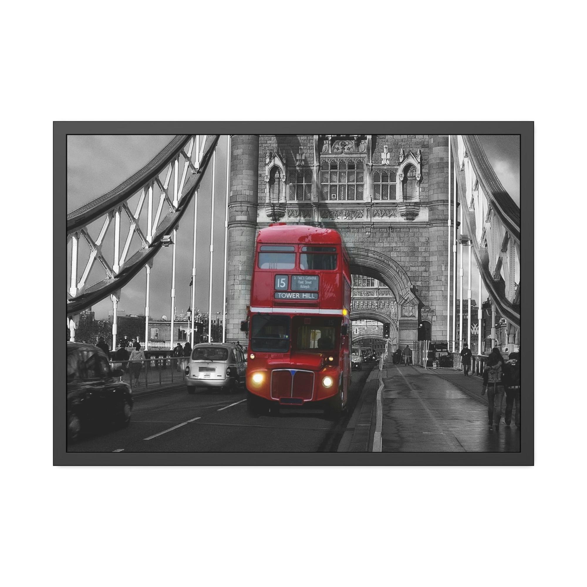 Bus City Rhythms: High-Quality Print on Canvas & Poster portraying a Vibrant Bus