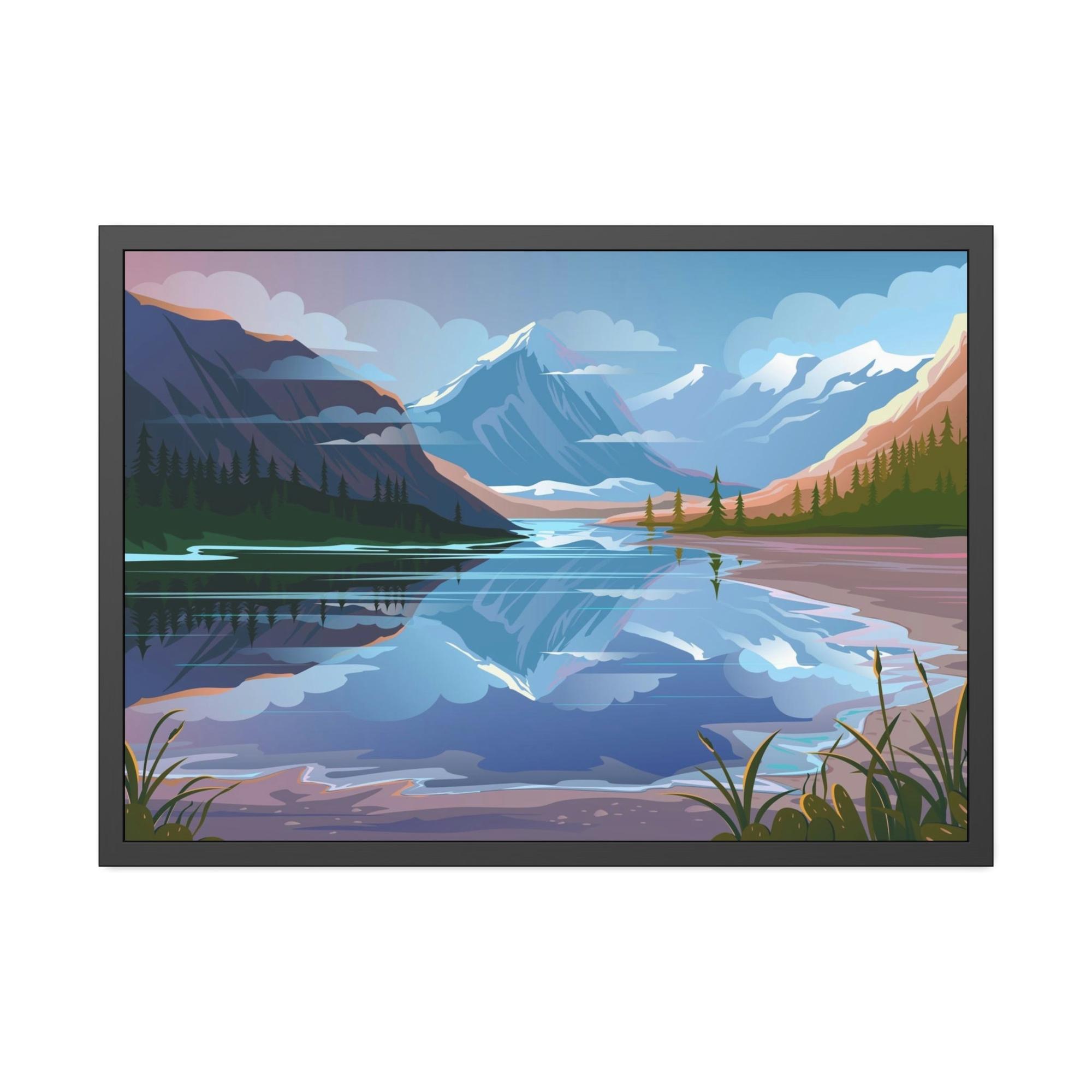 Lakes And Rivers Reflections of Serenity: Natural Canvas Wall Art of Tranquil Lakes and Rivers