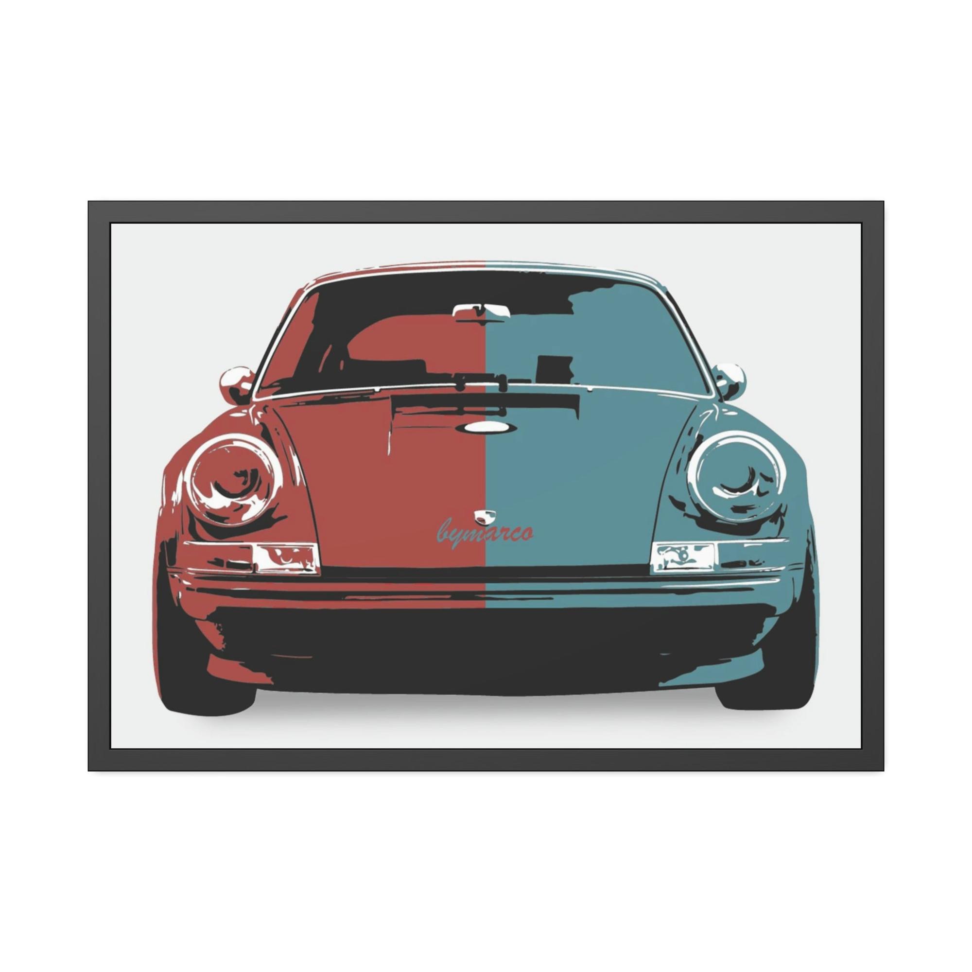 Porsche Abstract Porsche Beauty: Natural Canvas and Framed Prints