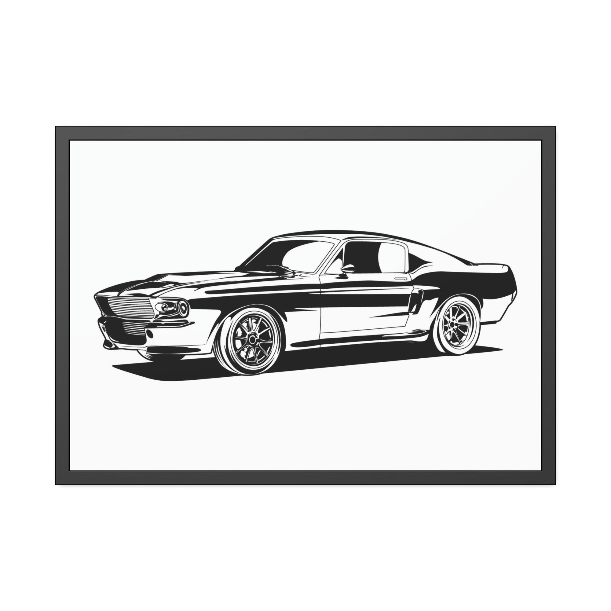 undefined Racing Spirit: Mustang Framed Canvas Print and Wall Art