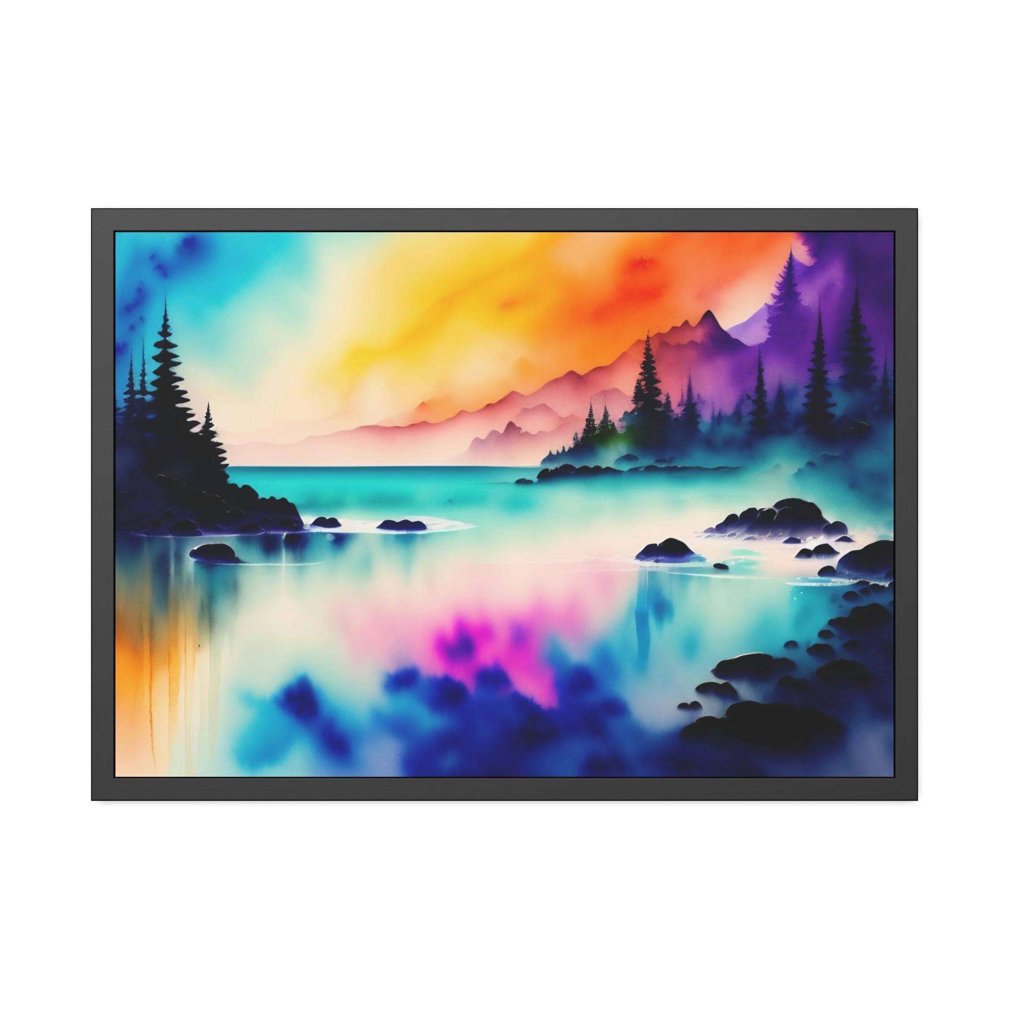 undefined Water's Charm: Artful Canvas and Poster Print of Lakes and Rivers