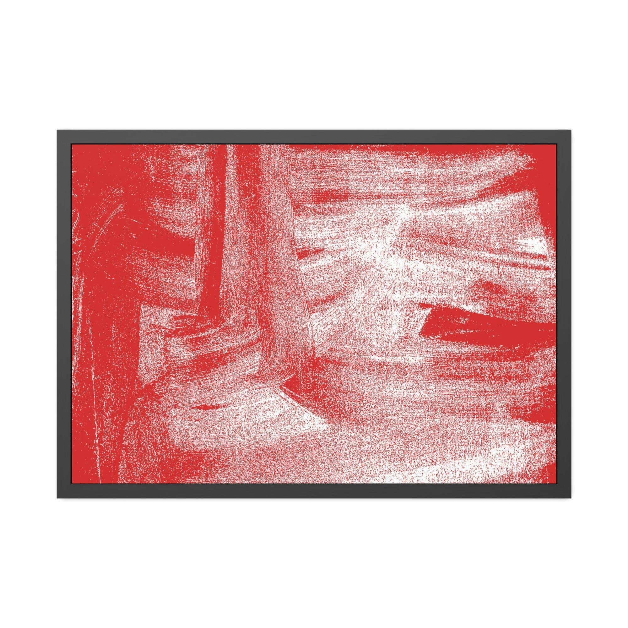 Red Abstract Art Abstract Energy: A Red Art Print on Poster and Framed Canvas for Your Wall