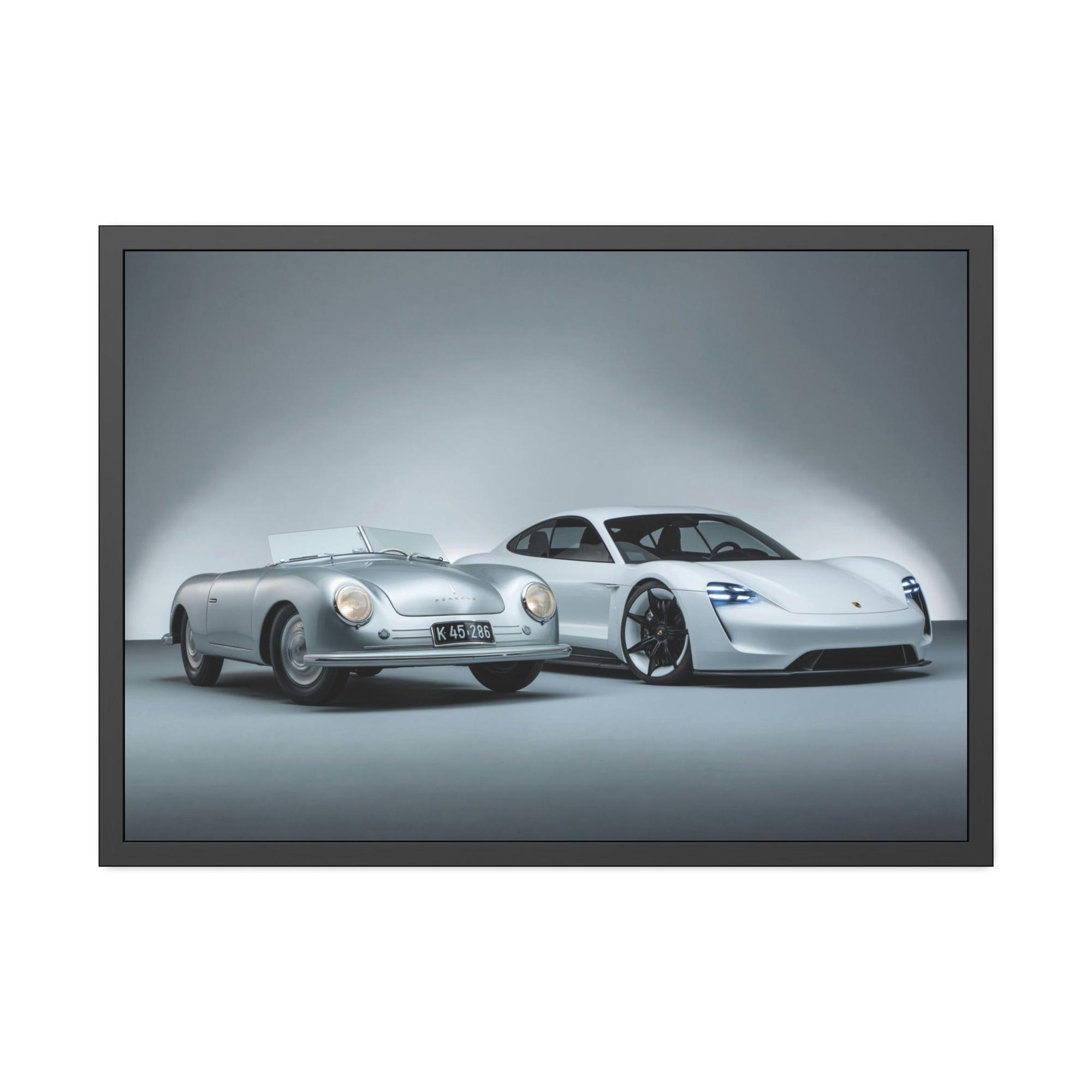 Porsche Porsche Pair: A High-Quality Print on Canvas & Poster of Two Classic Cars